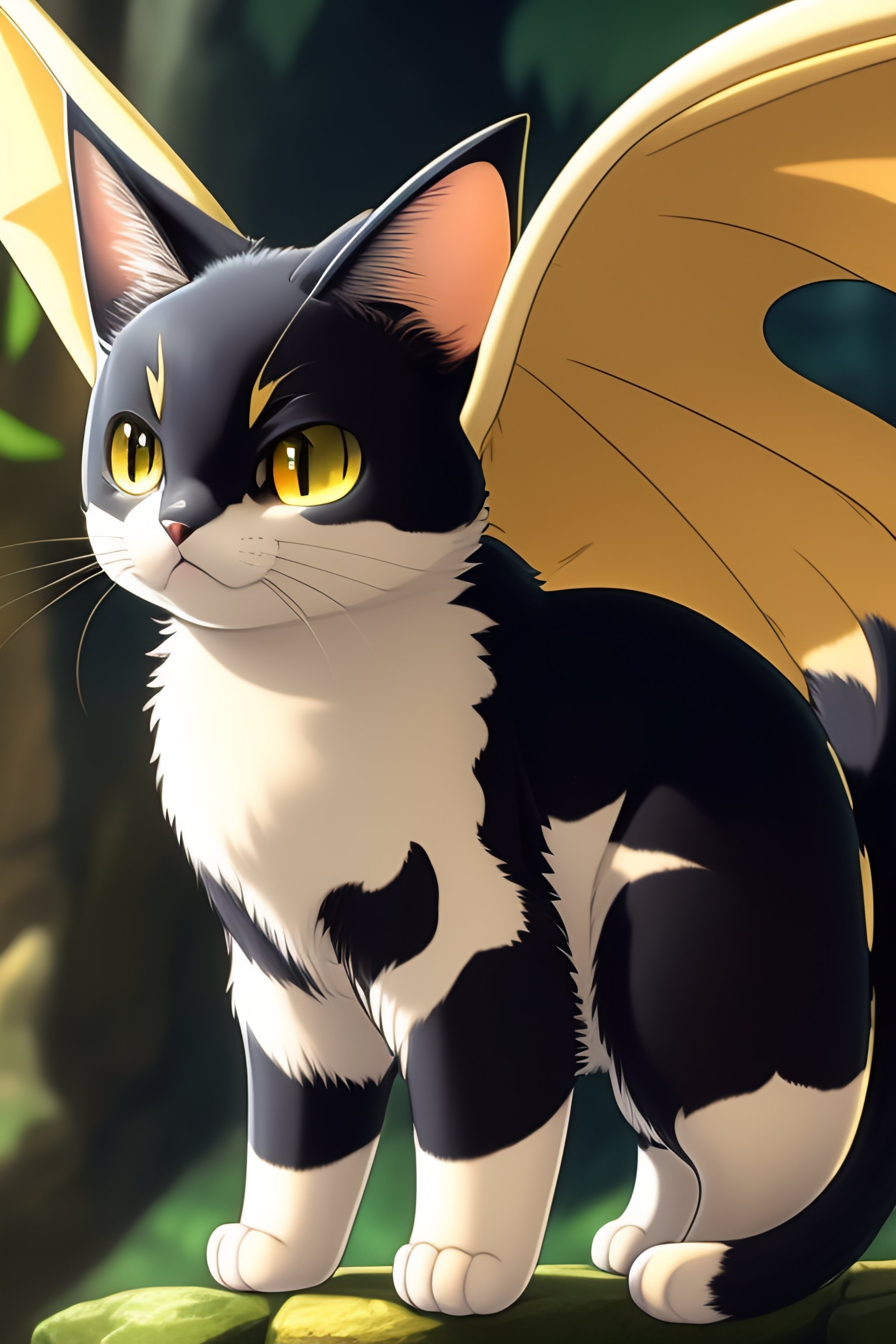 Lexica - A cat, bat wings, cute and cuddly, Pokémon, Studio Ghibli ...