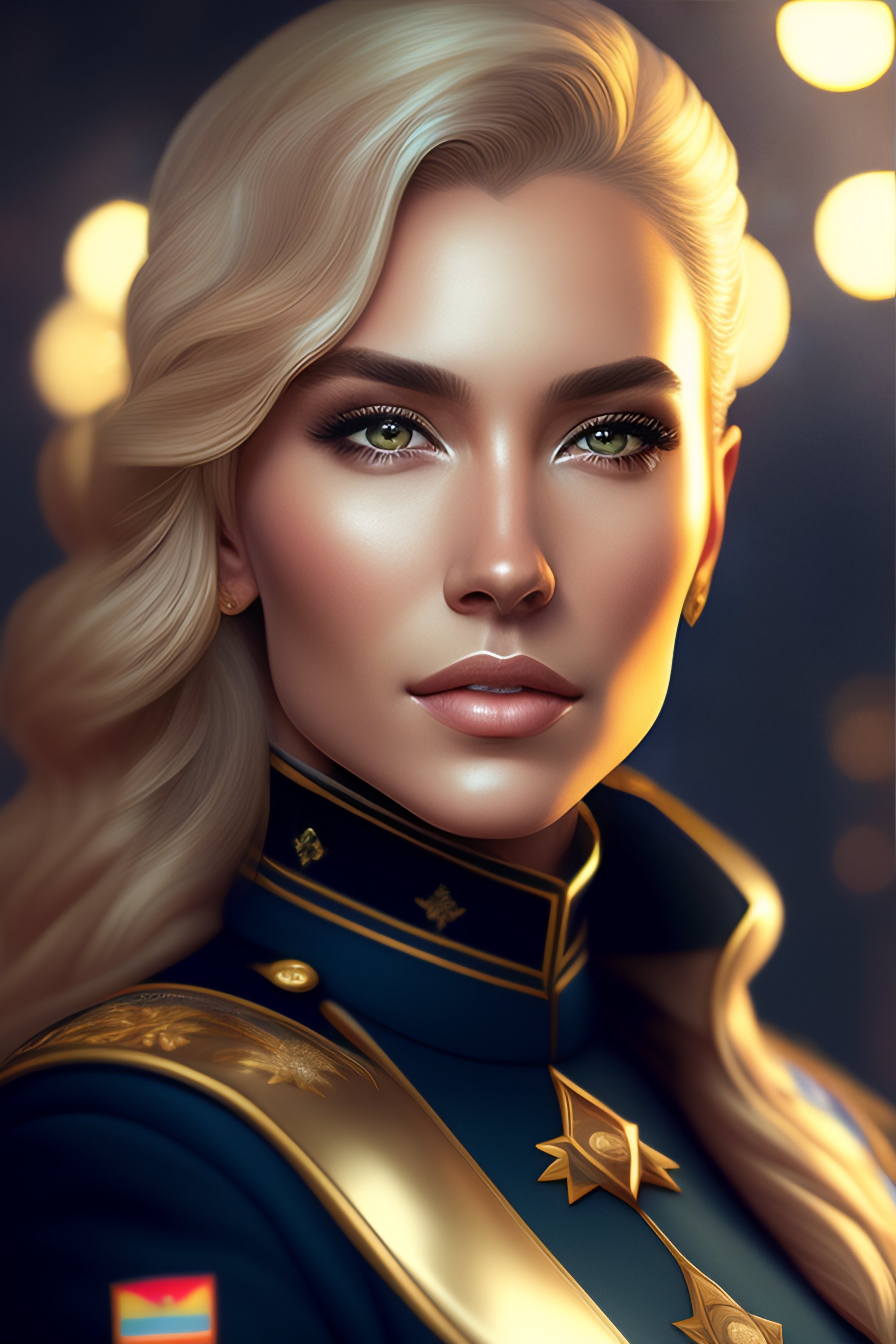 Lexica Beautiful portrait of a female officer wearing a fancy uniform