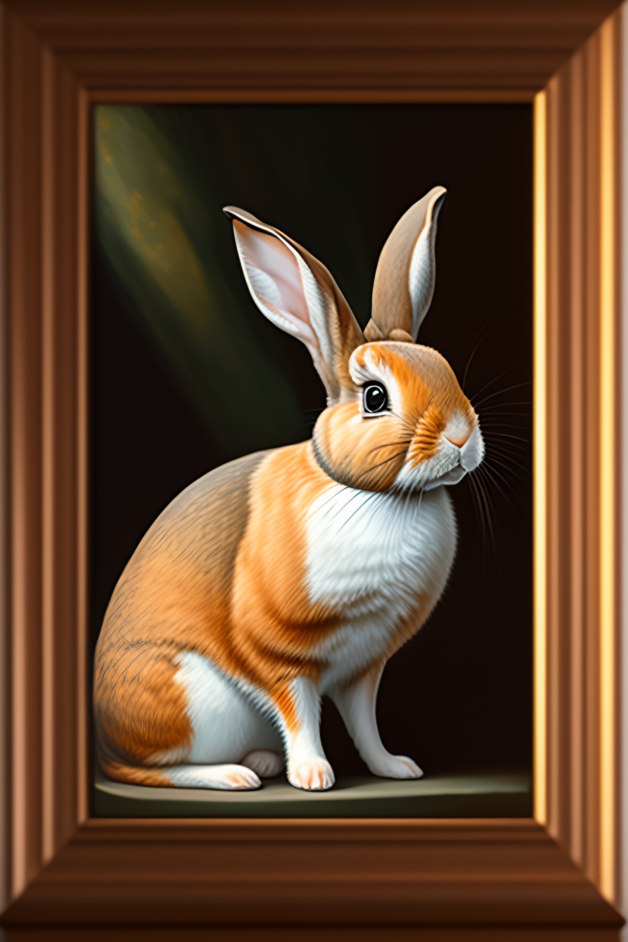Lexica - Rabbit portrait, happy, front, oil paint, highly detailed ...
