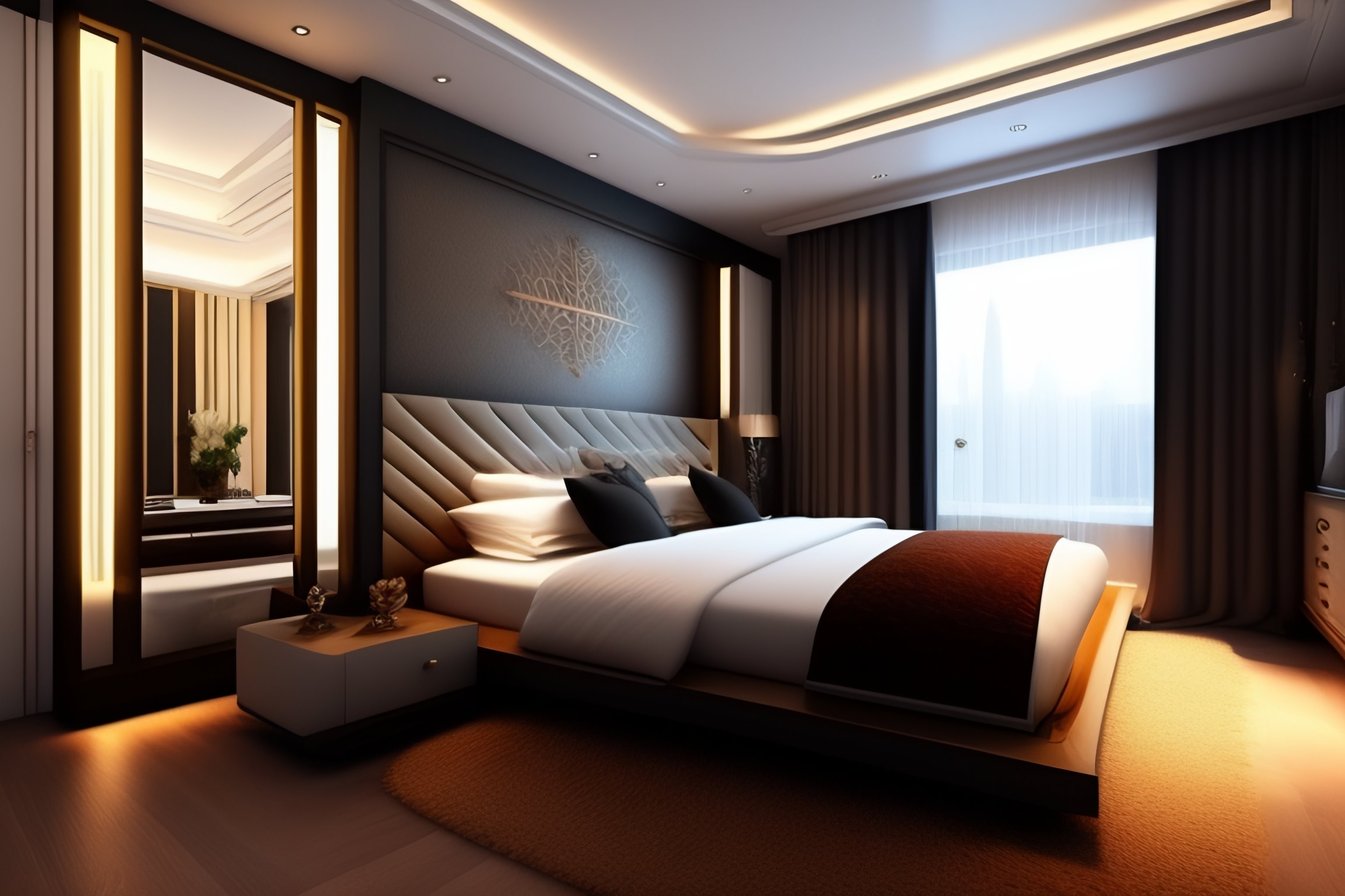 Lexica - Bed room with many draw