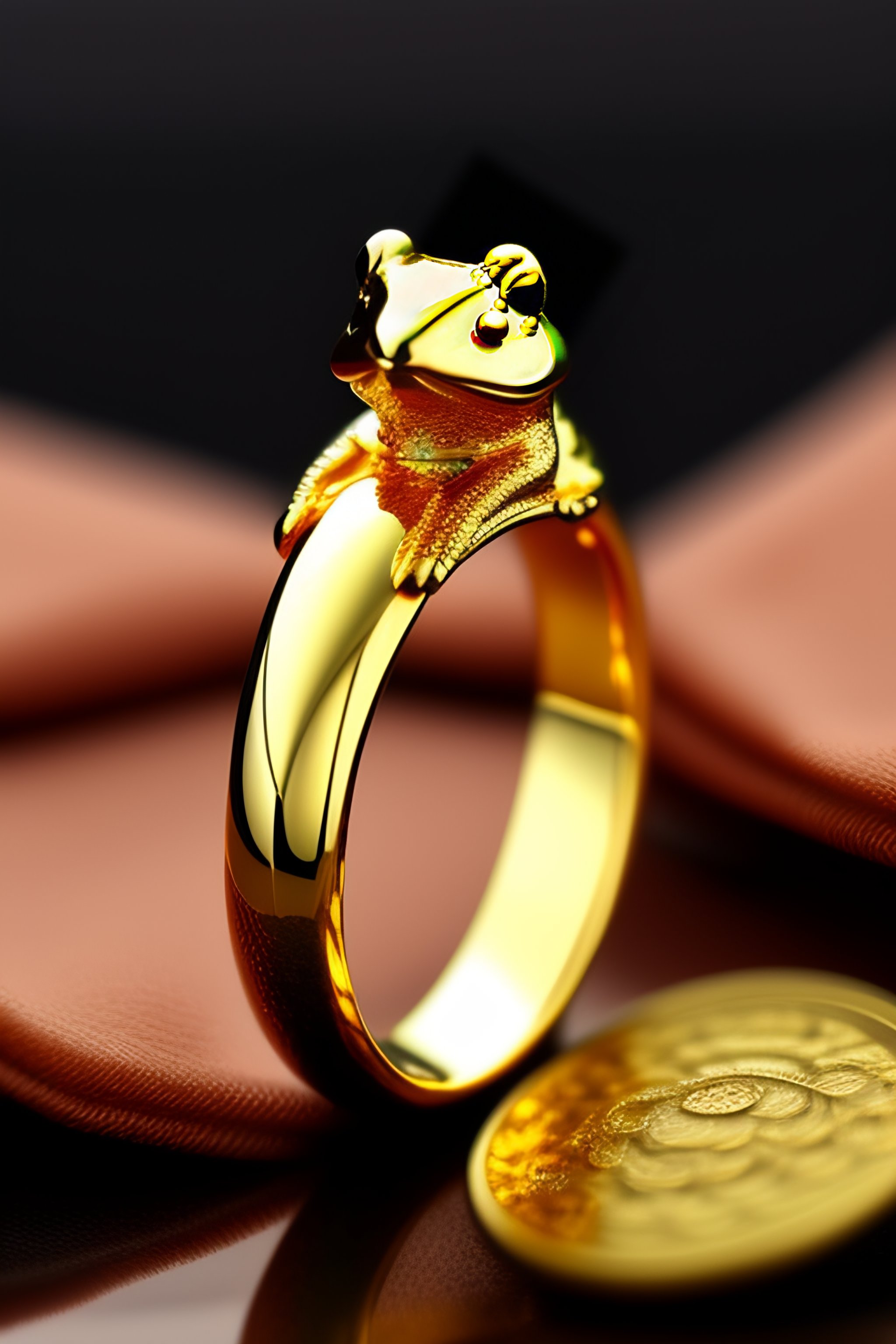 Frog on sale gold ring