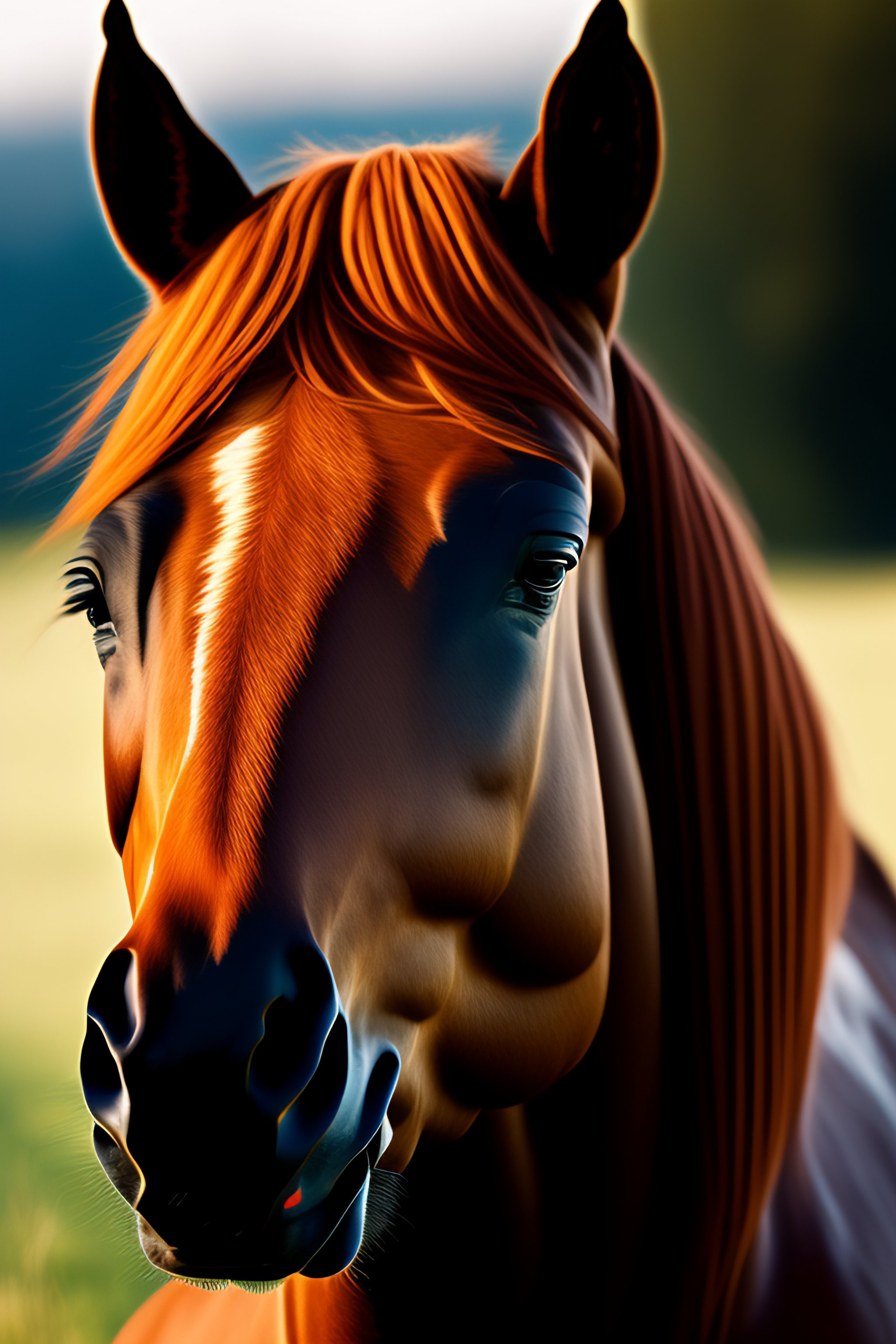 Lexica - Portrait d’un cheval réaliste