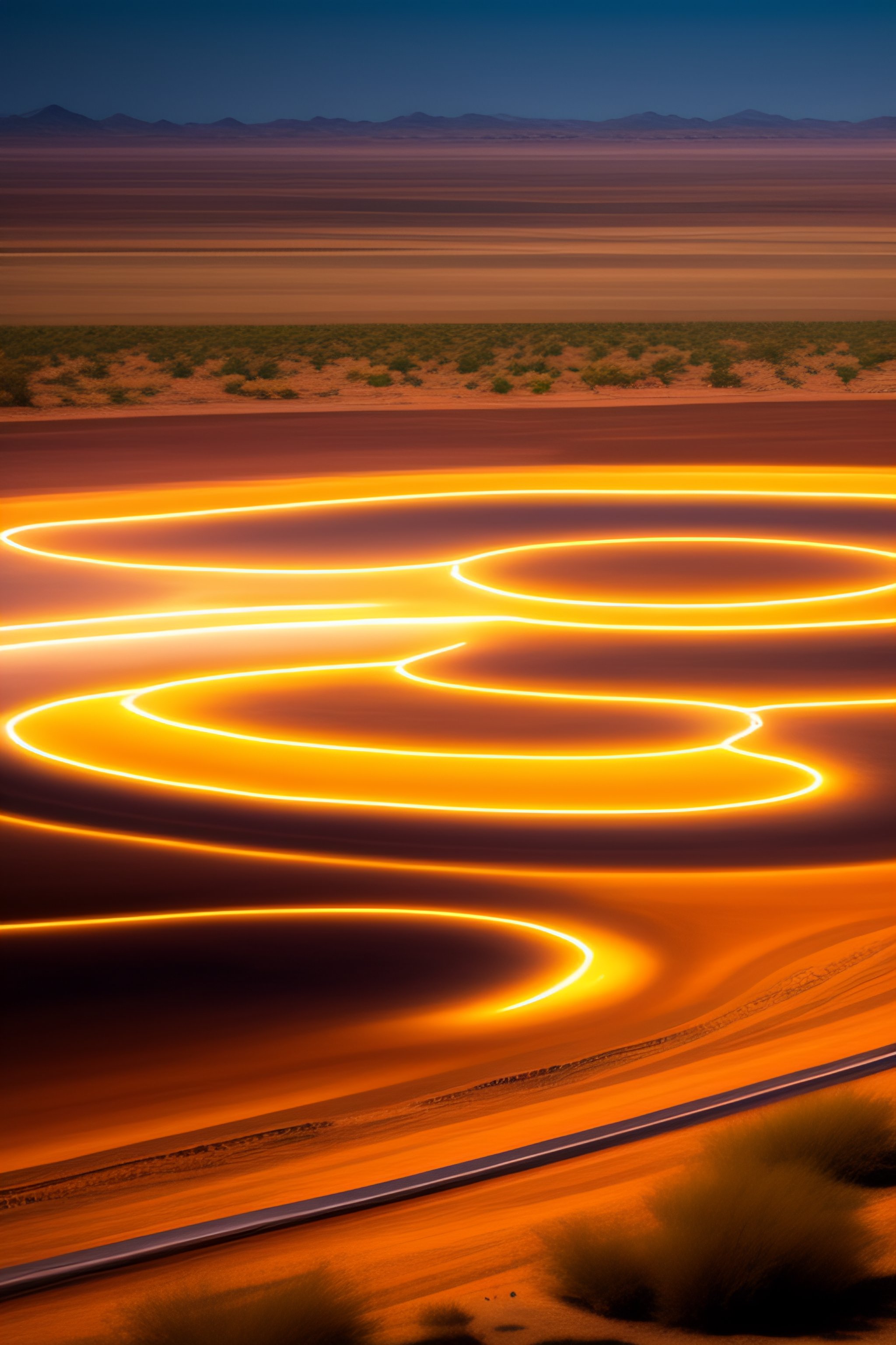 Lexica Lightning field in new mexiko, land art