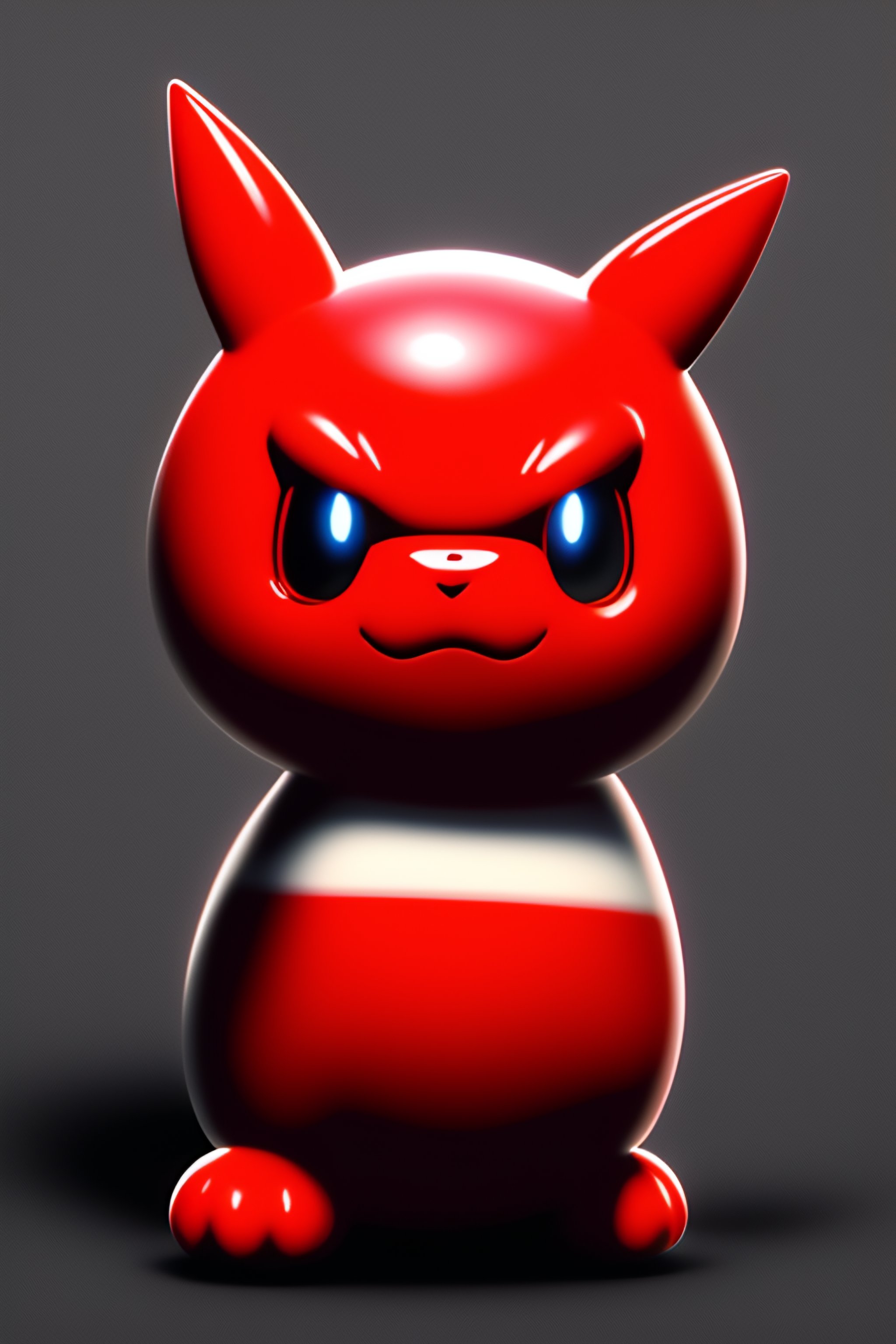 Lexica - A ghost type pokemon with red stripes and looking evil