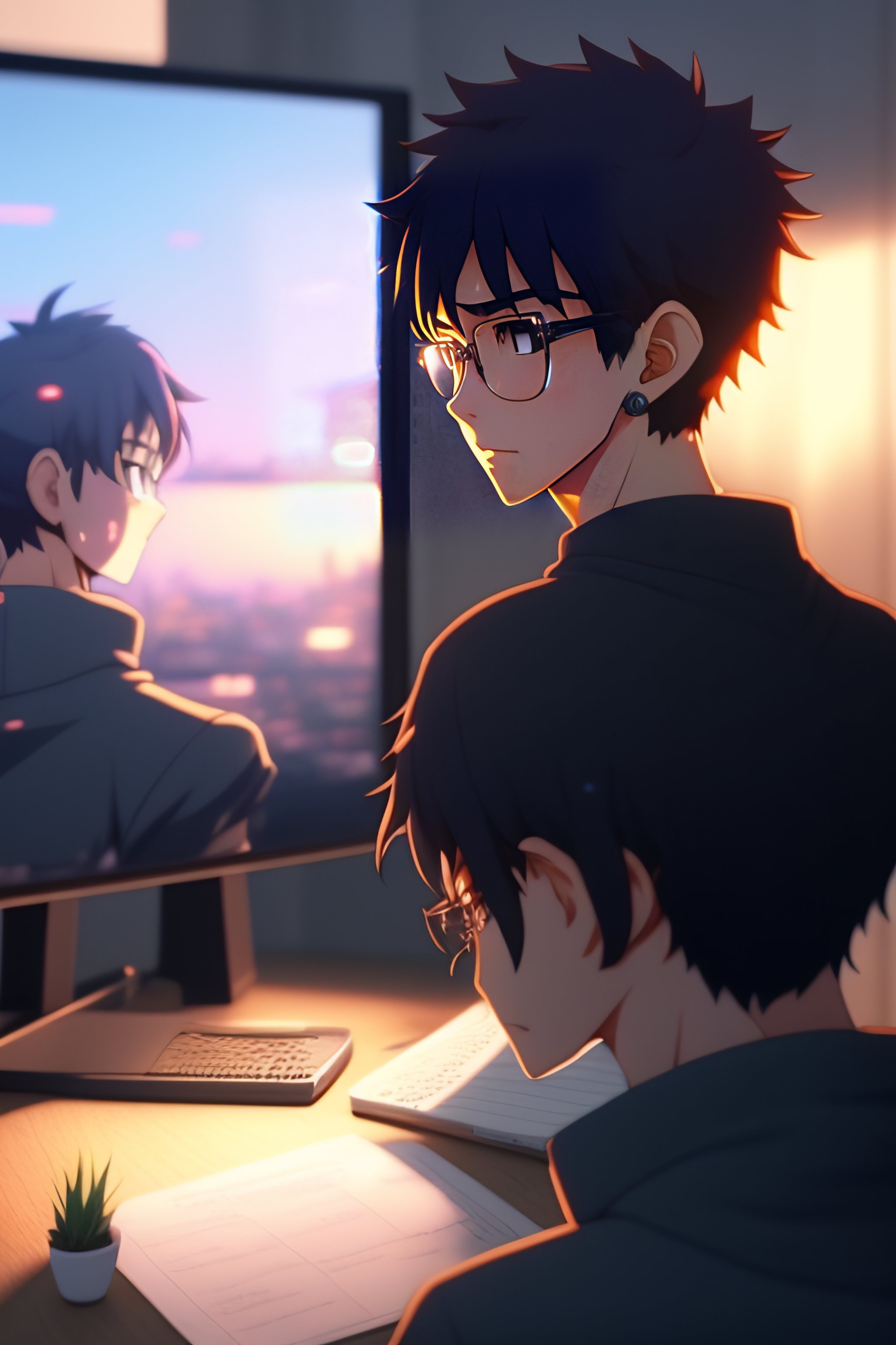 prompthunt: Typical anime classroom, empty, digital art, background, soft  lighting, detailed, in style of Makoto Shinkai