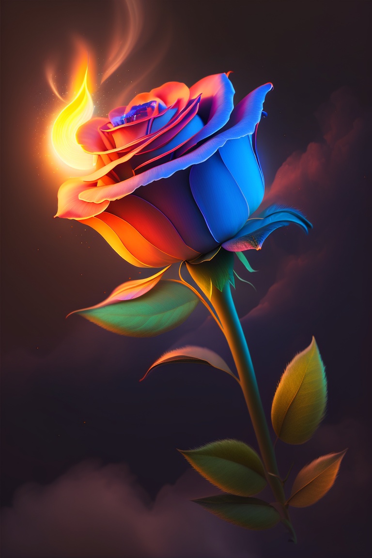 Burning rose