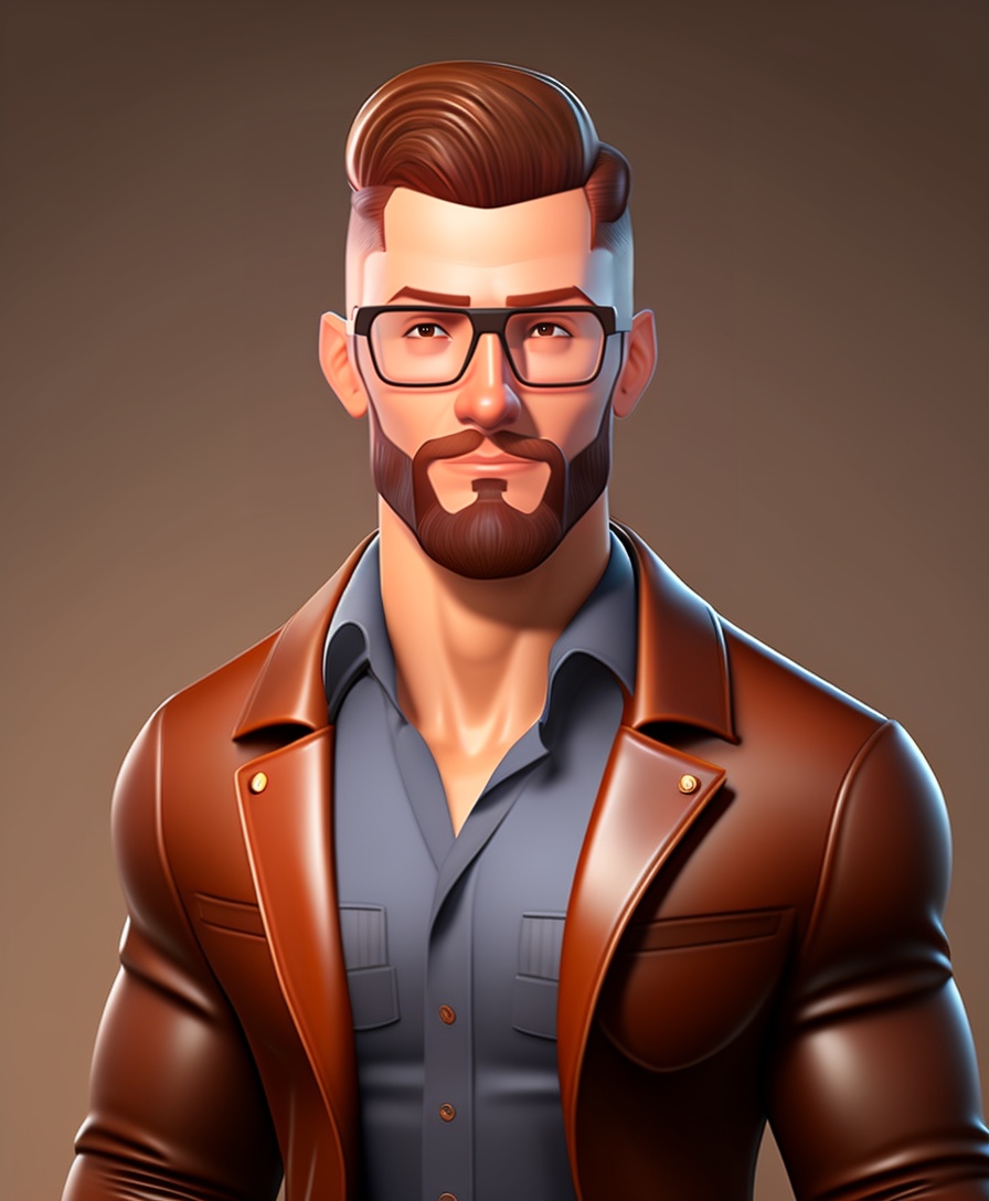 Lexica - REALISTIC CHARACTER, BROWN COLOR, WITH A SHORT BEARD, LOOKING ...