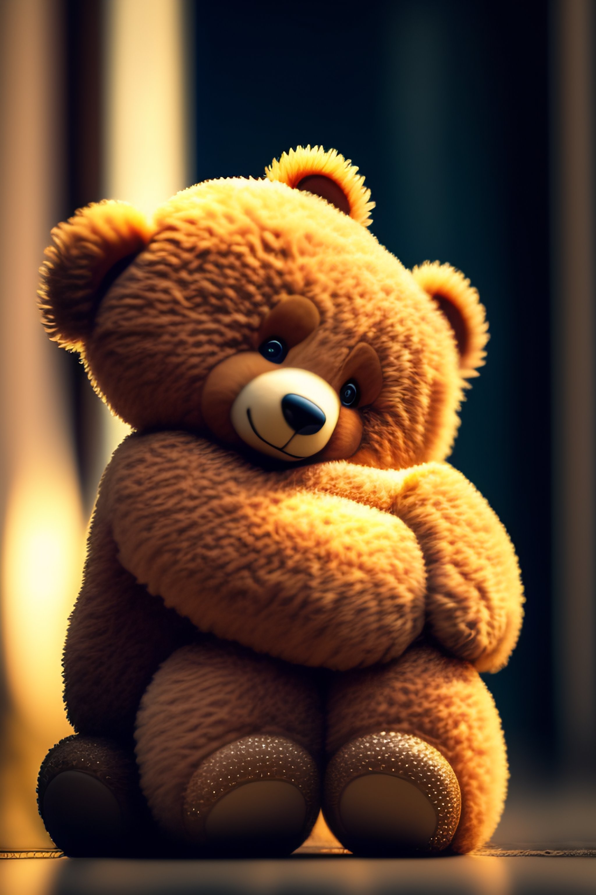 cute teddy bear hug