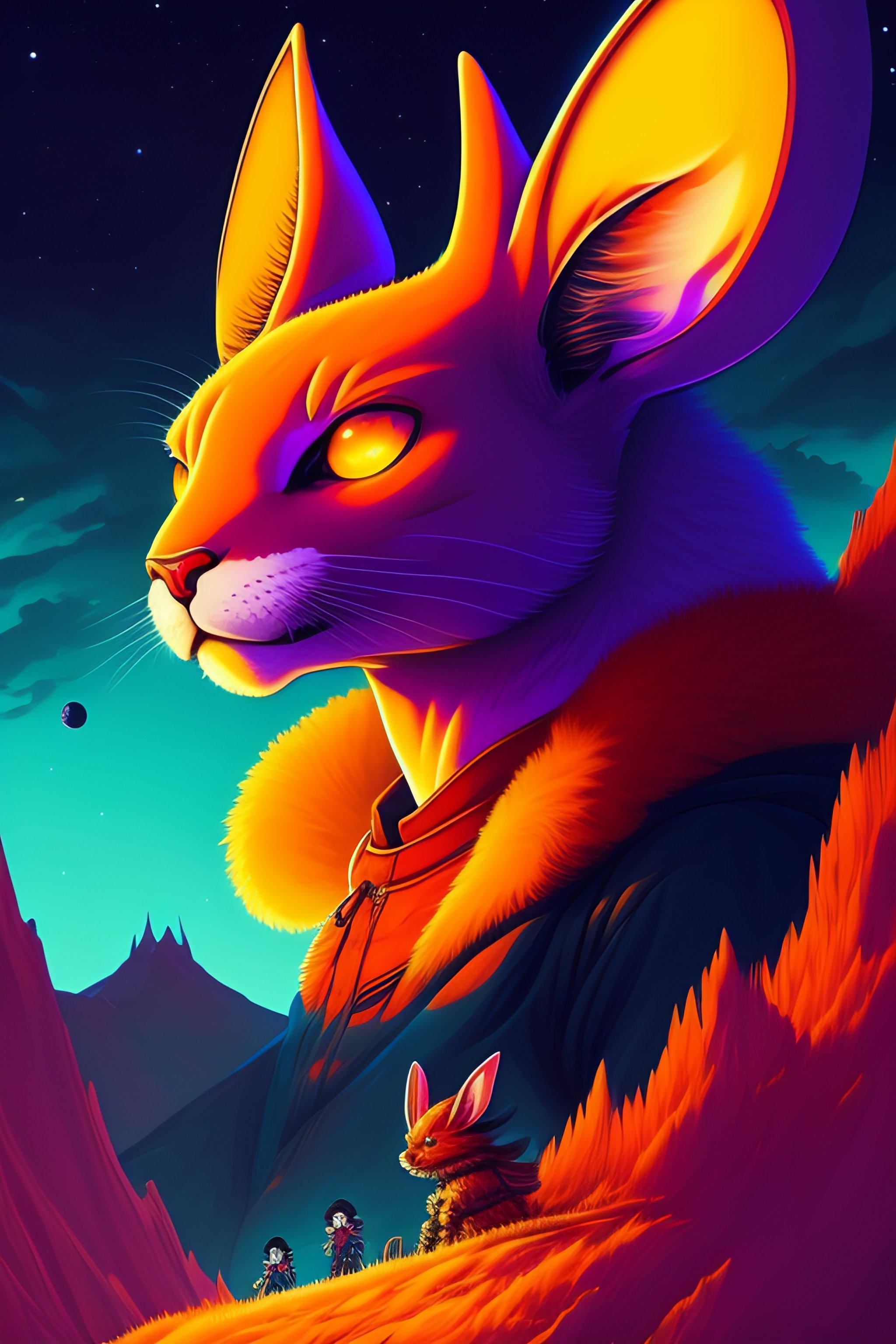 Lexica - Photo of fusion of a huge savage rabit monster with an alien ...