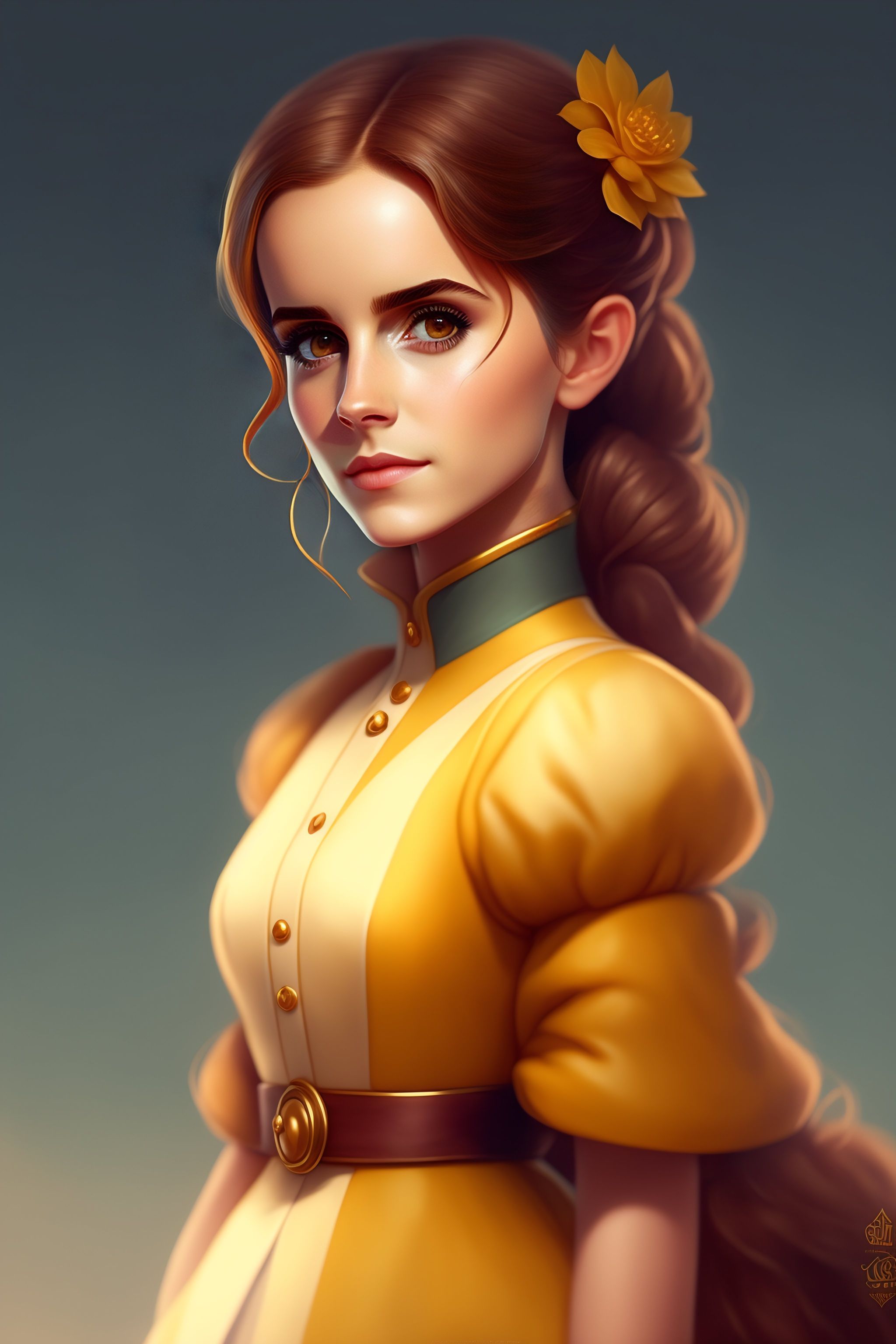Lexica Cute and adorable cartoon Emma Watson, fantasy, dreamlike