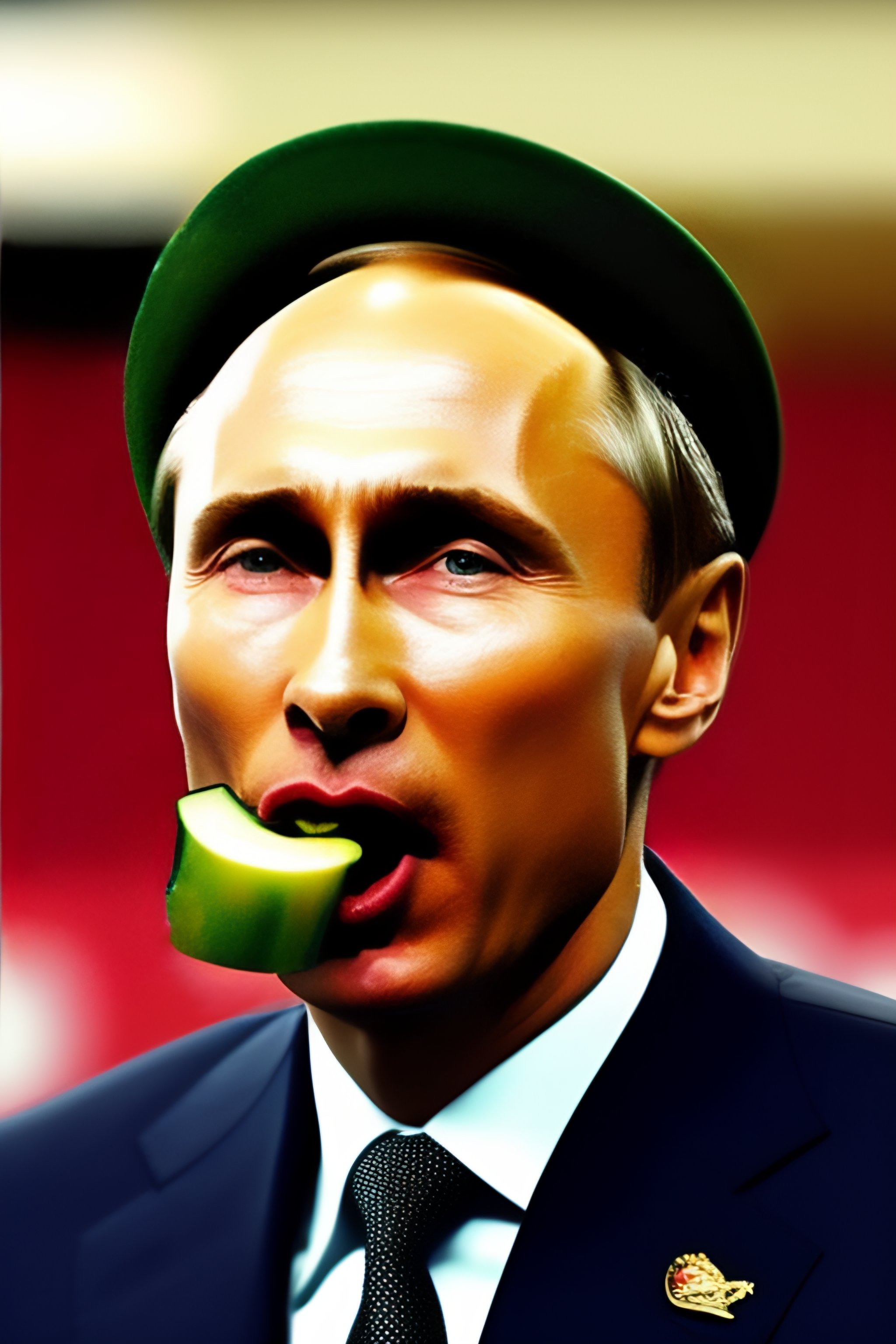 Lexica - Putin with a cucumber in his mouth