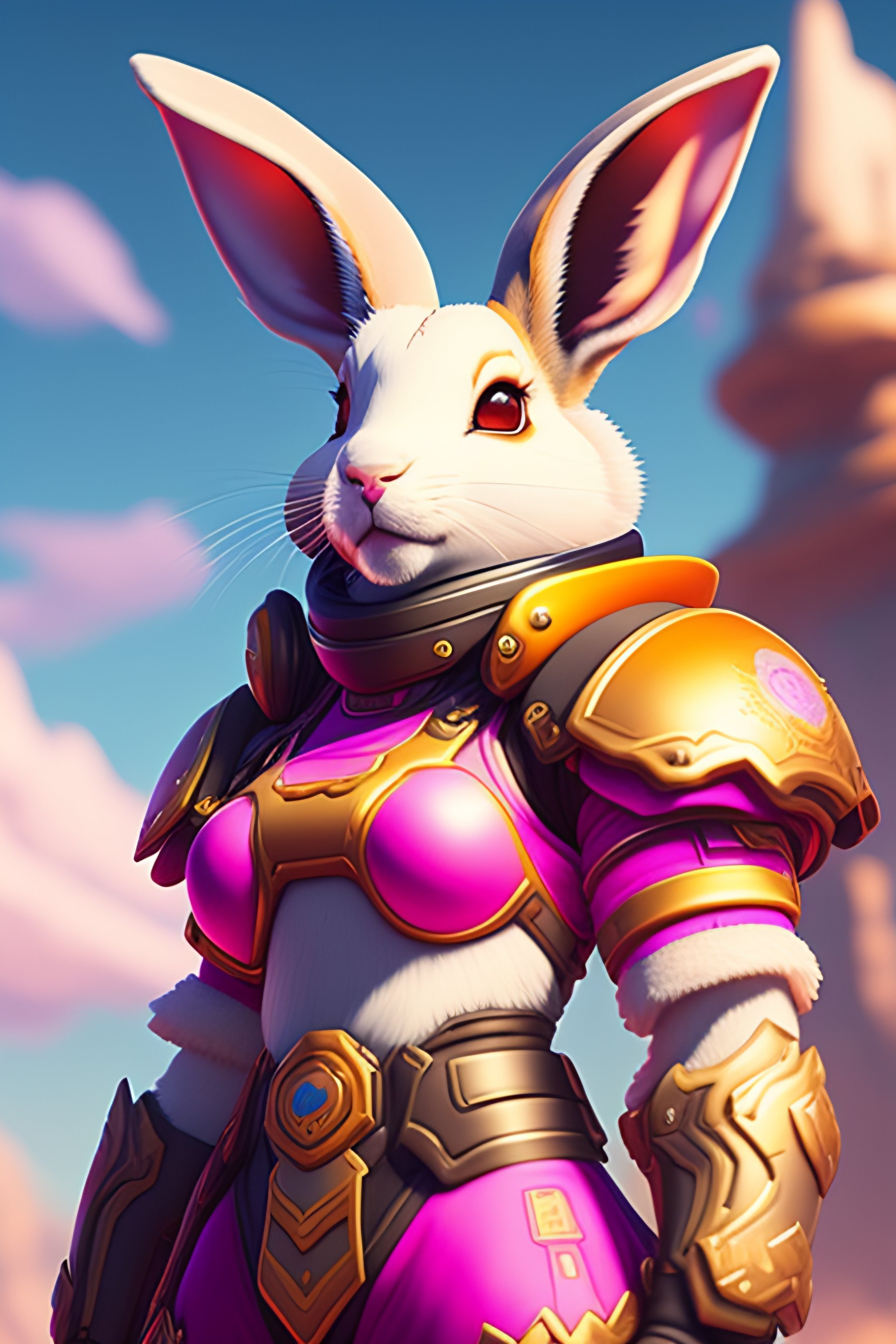 Lexica - Cartoony, happy Joe Rogan portrait painting of a rabbit ...