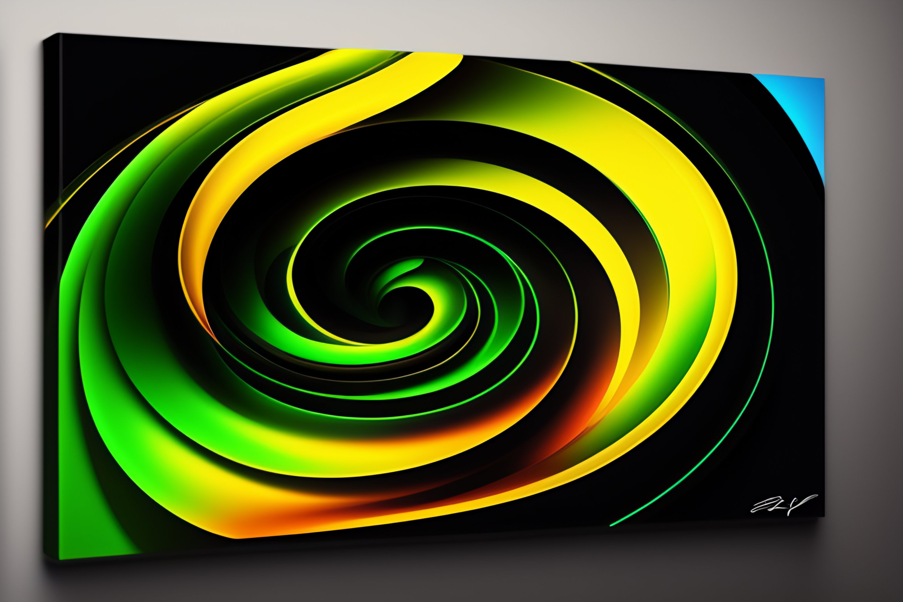 Lexica - 7D Abstract black green yellow design