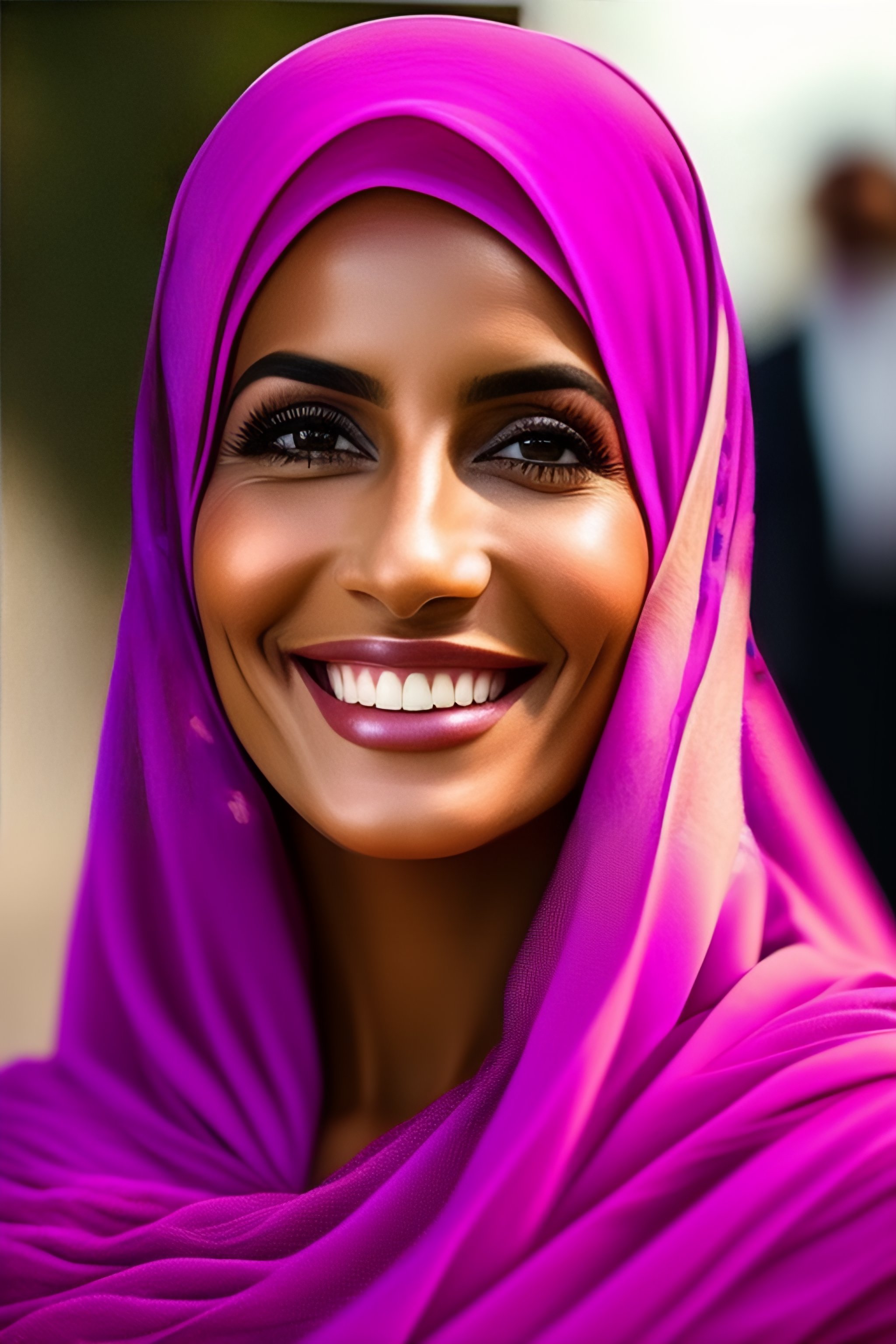 lexica-smiling-uae-woman-wearing-a-pink-howdy