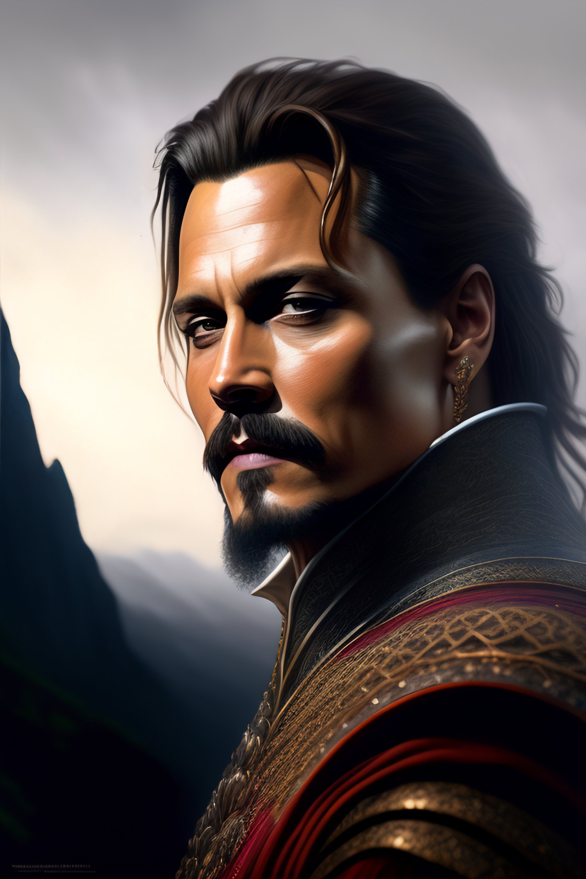 Lexica - Wideangle!! portrait shot of johnny depp in the lord of the ...