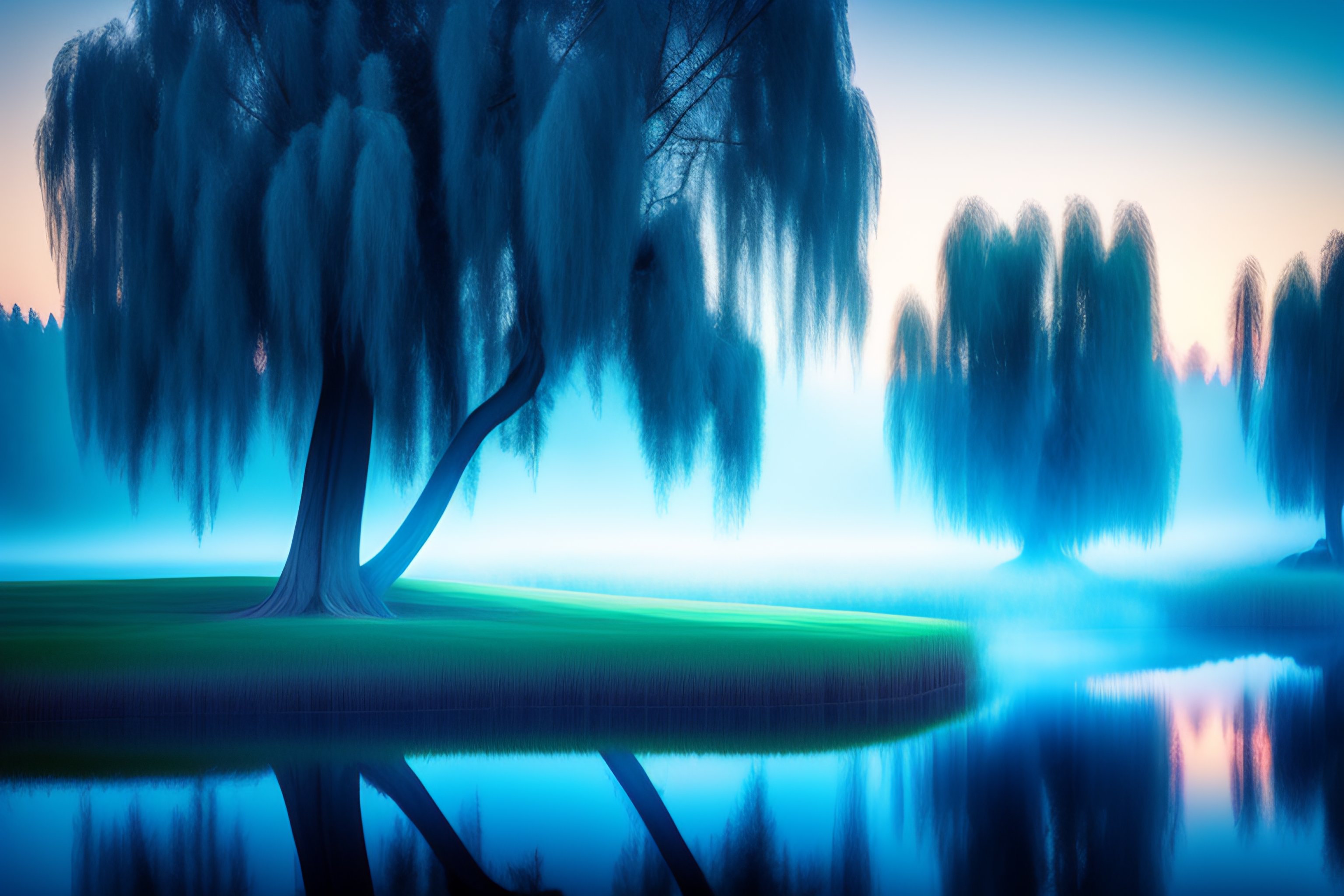 Blue discount willow tree