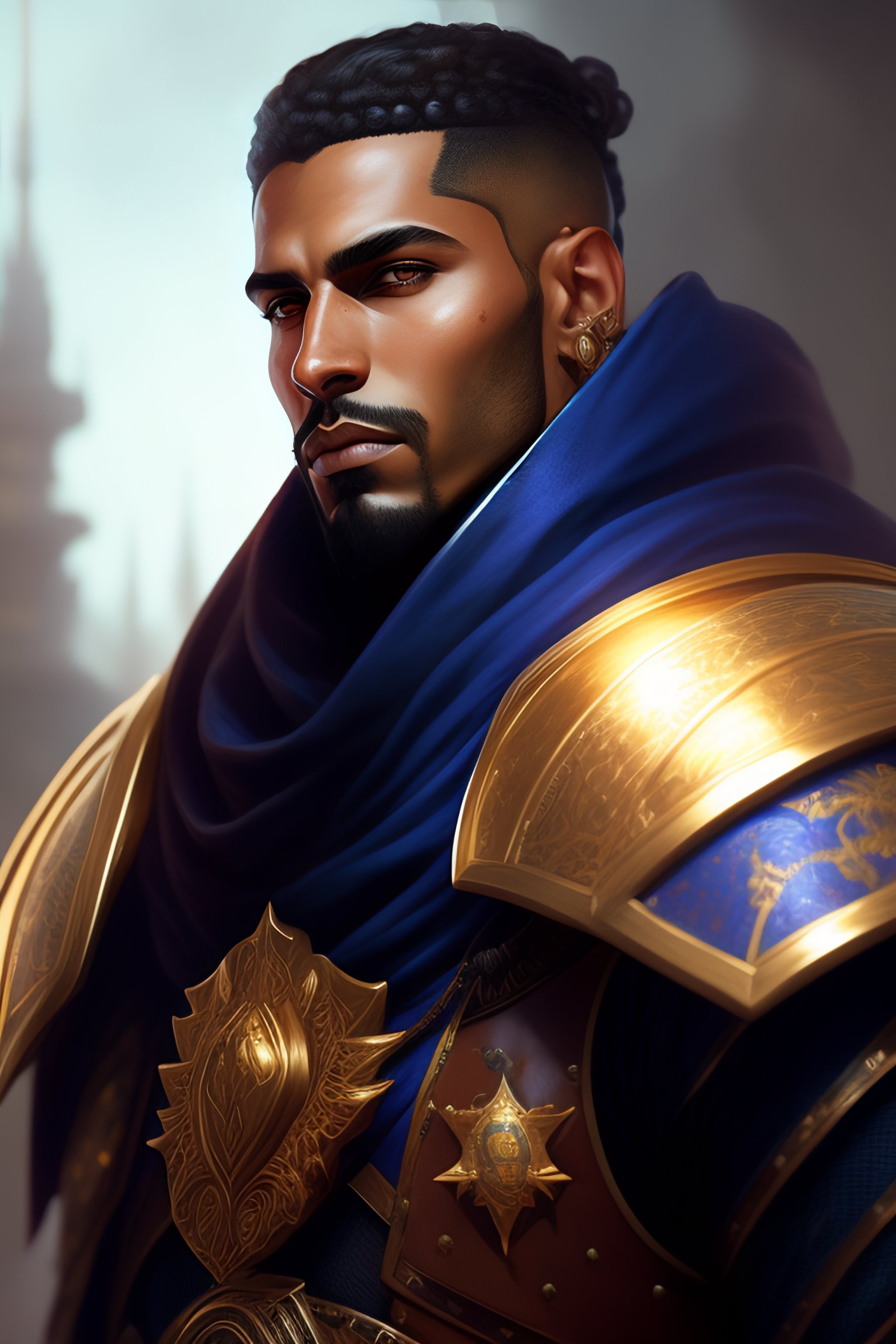 Lexica - Hassan Houaiss as a Warhammer 40k Battle brother, portrait ...