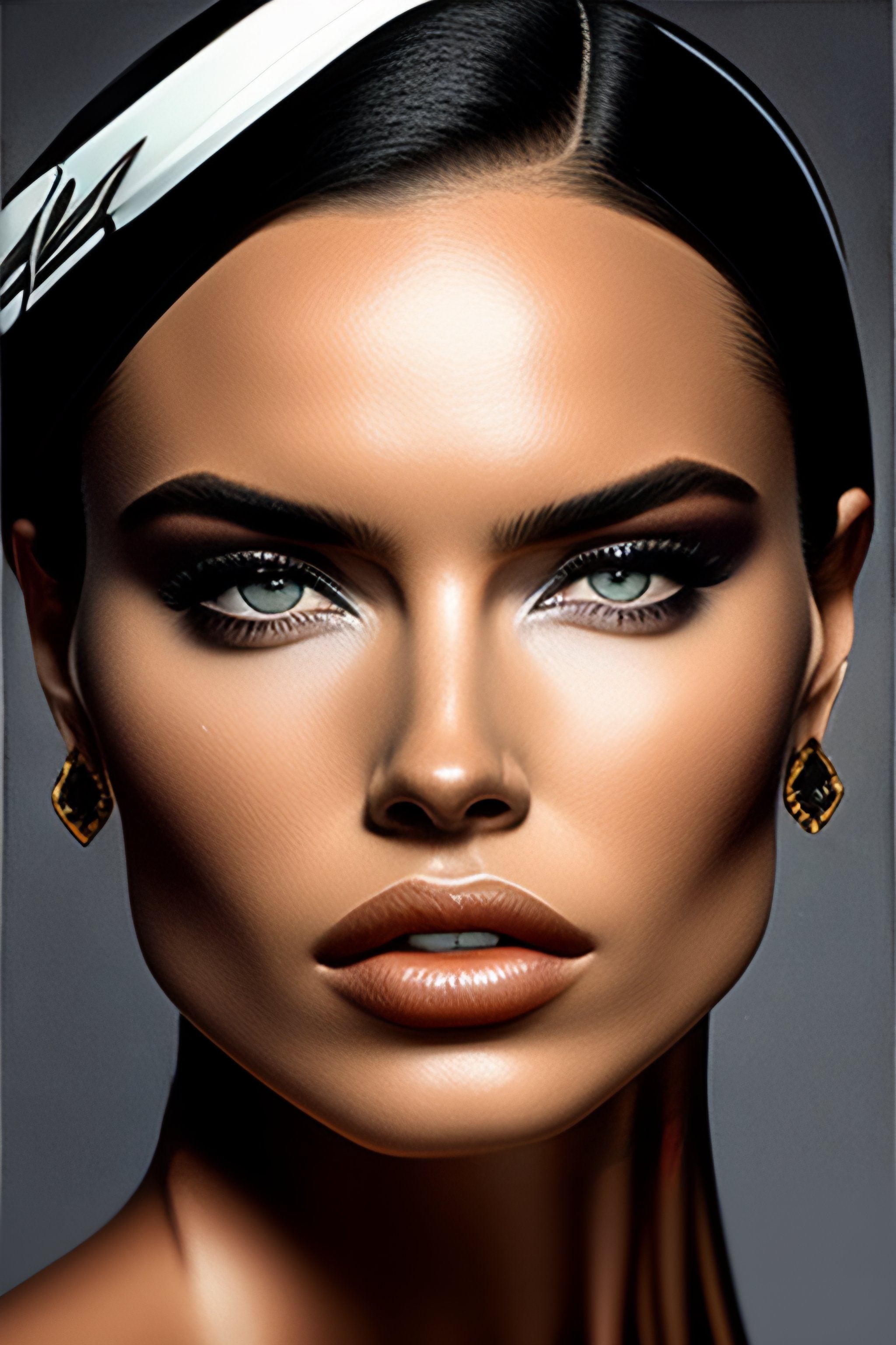 Lexica - Adriana lima, botox inflated face close up realism surreal