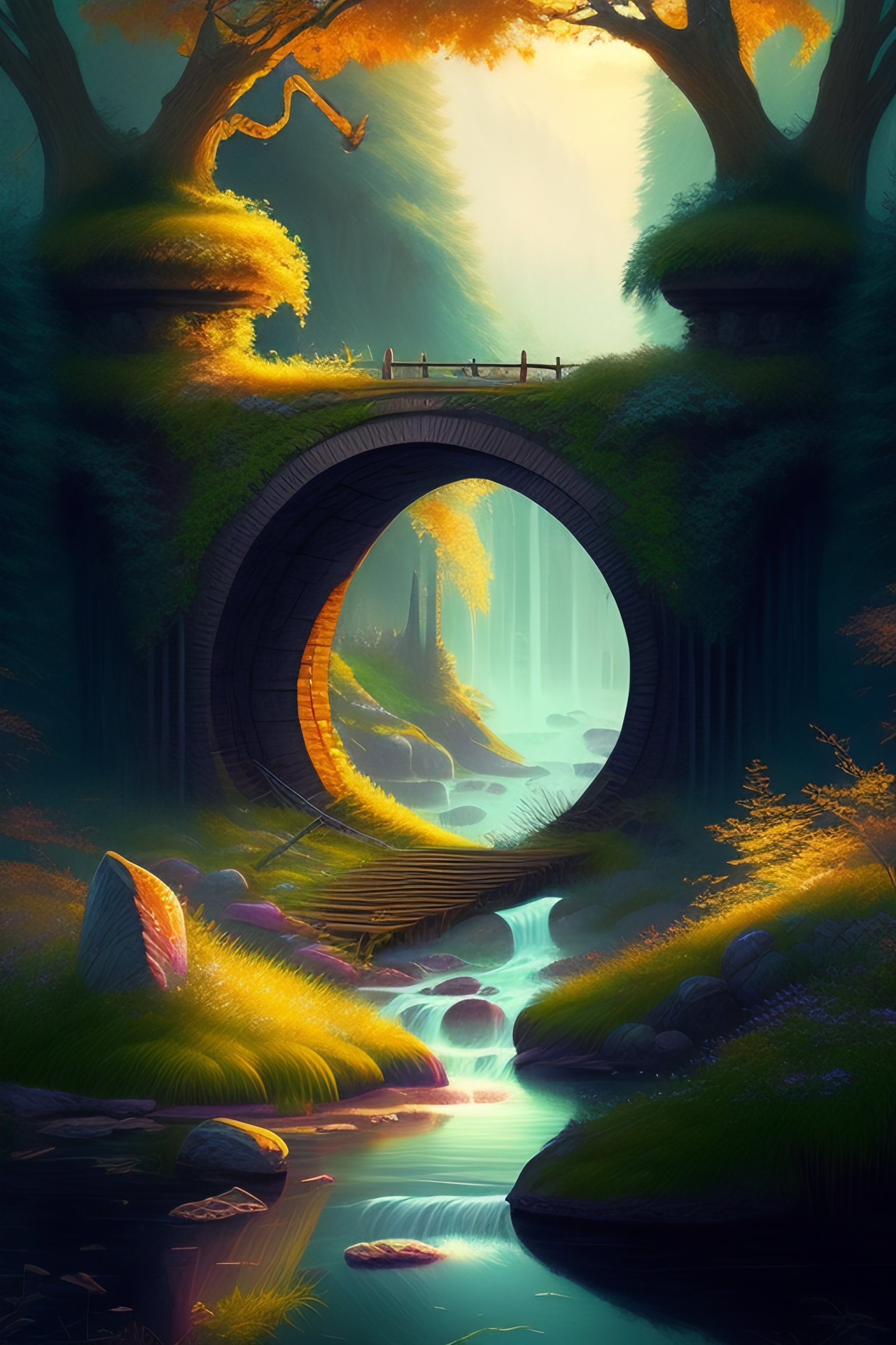 Lexica - Book cover!!!!!!!!!!!!, old broken bridge with a big gap in ...