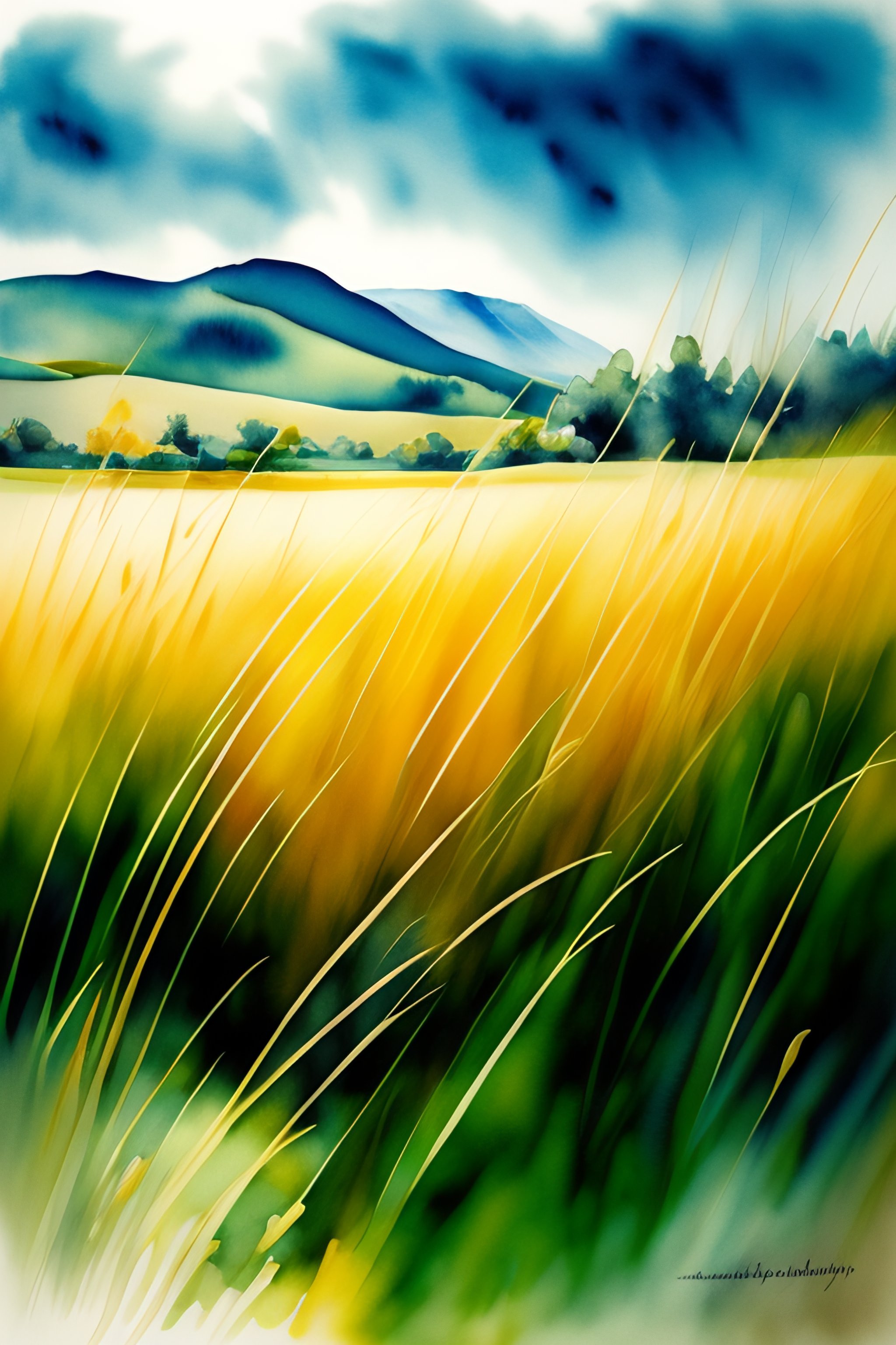 Lexica A pork barrel in a heavily artistic field of watercolor grass