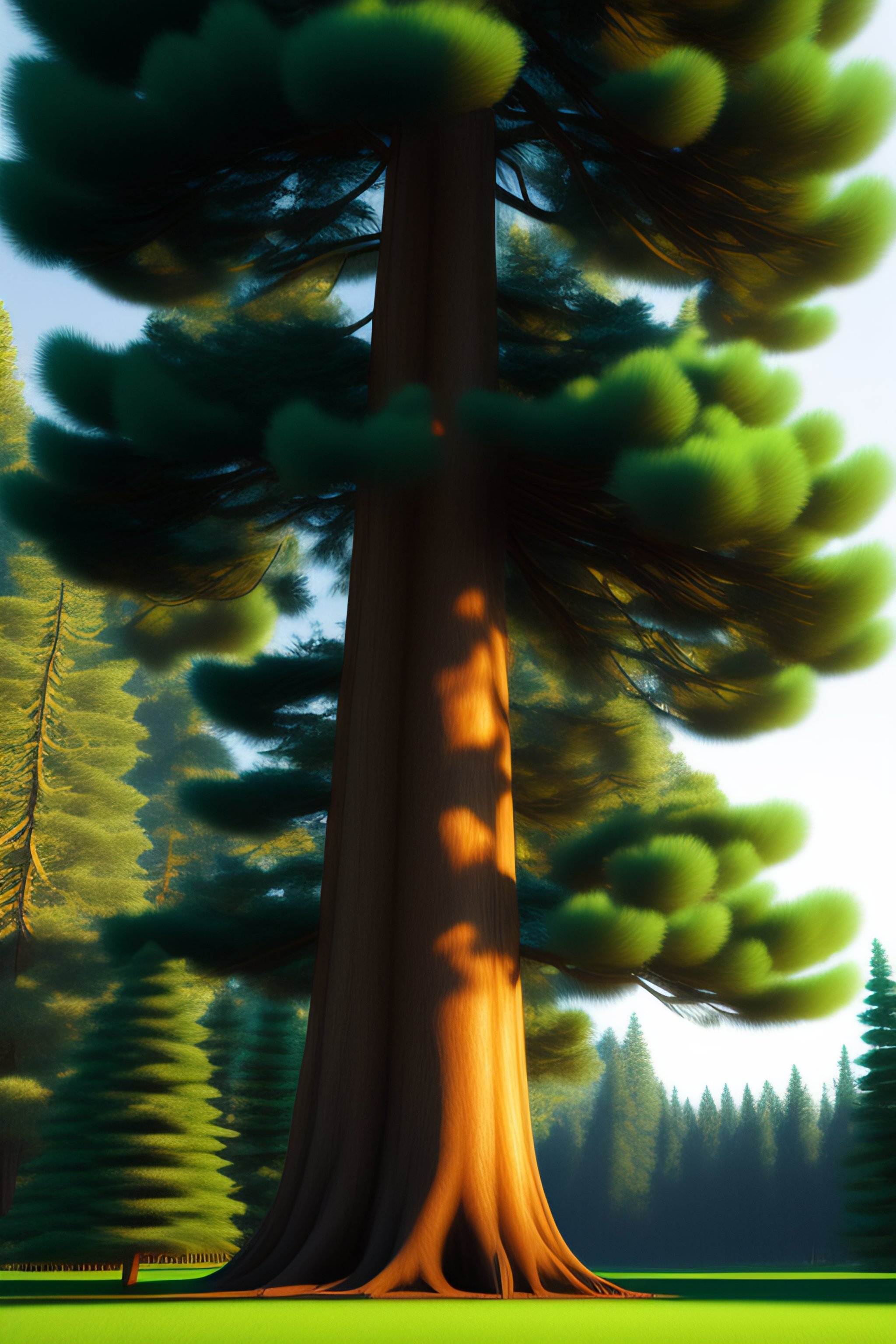 Lexica - Large pine tree with deep roots, photorealistic, full size ...
