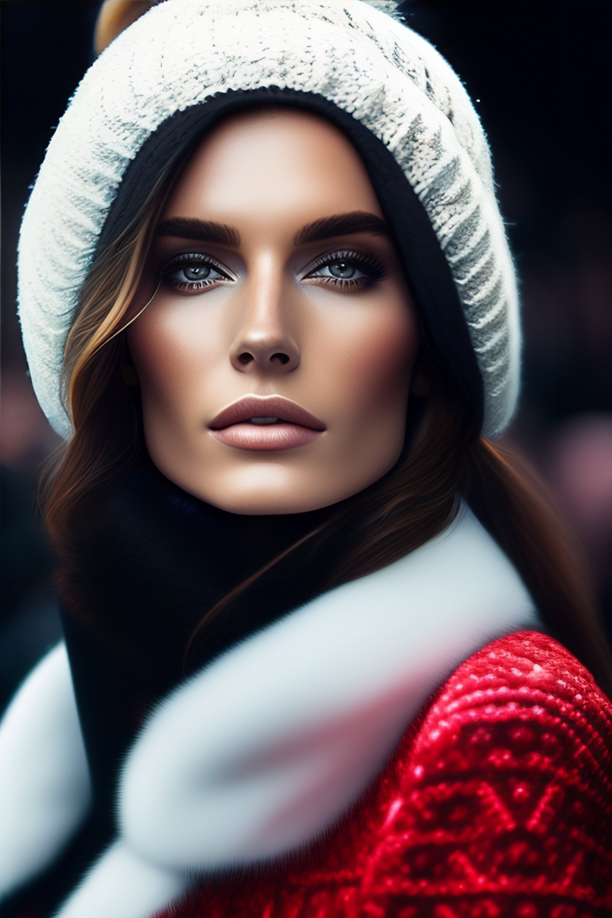 Lexica - Beautiful woman wearing chanel in winter