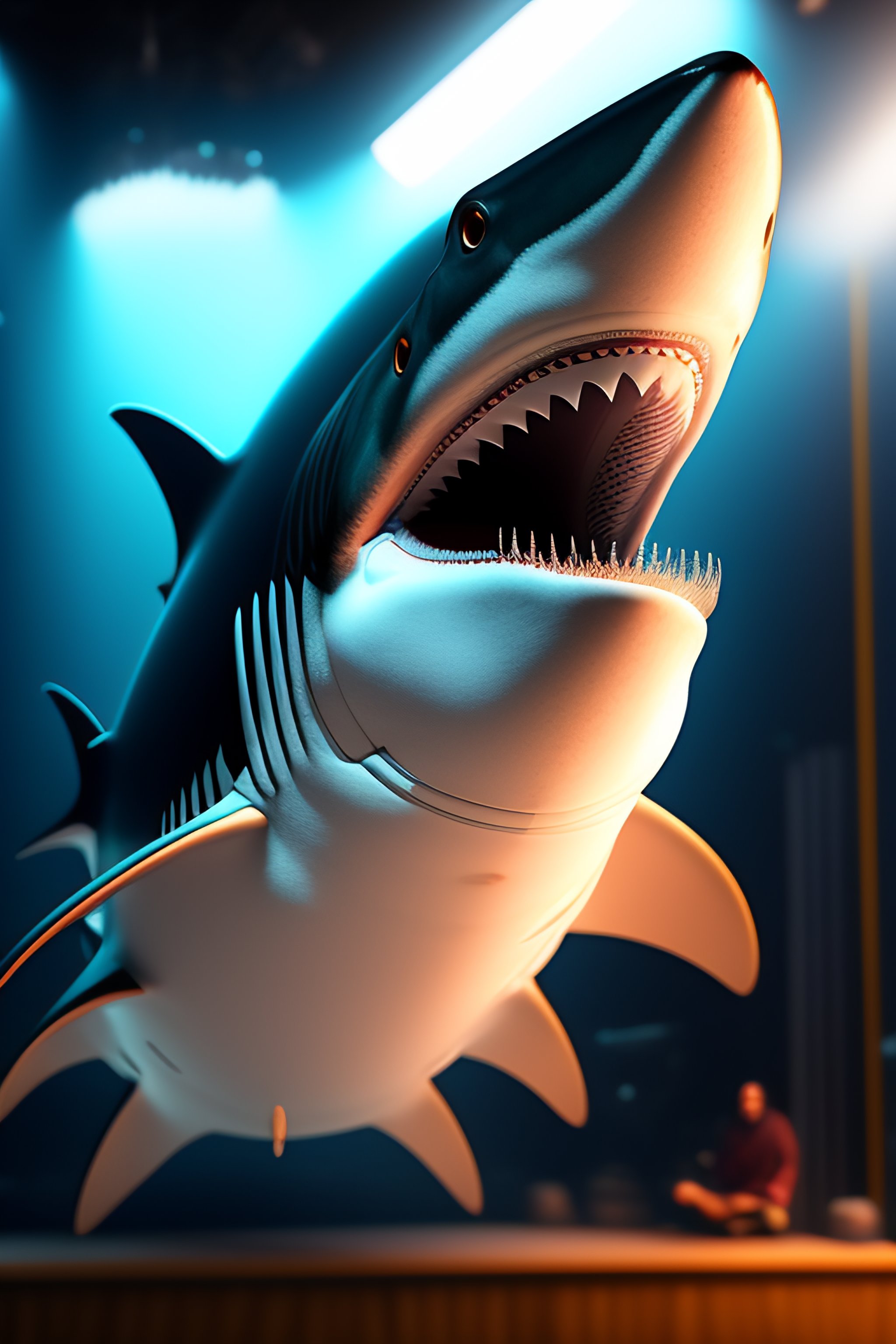 Lexica - Shark animatronic, big, human sized, dynamic lighting, fine ...