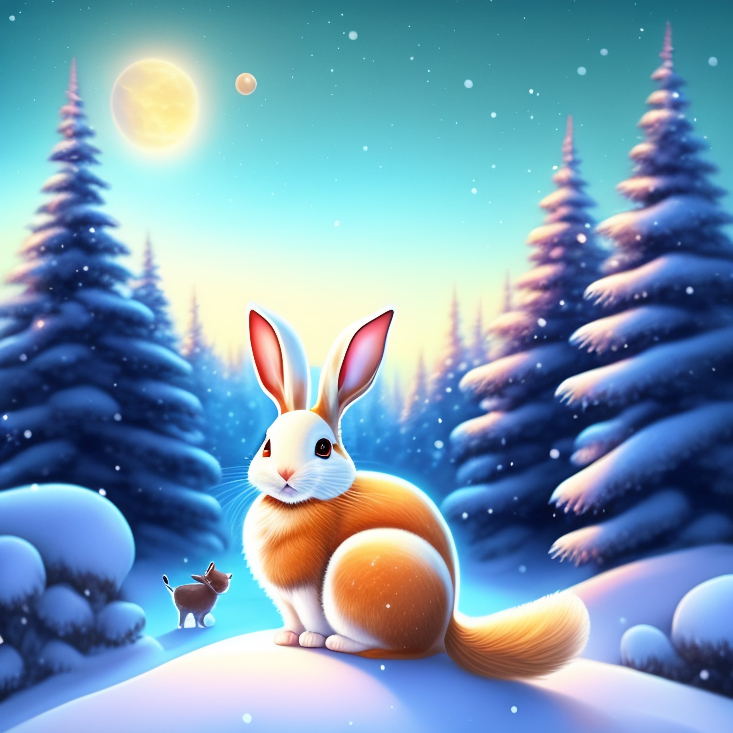 Lexica - Cartoon style, on the snow, next to the sweet-scented ...