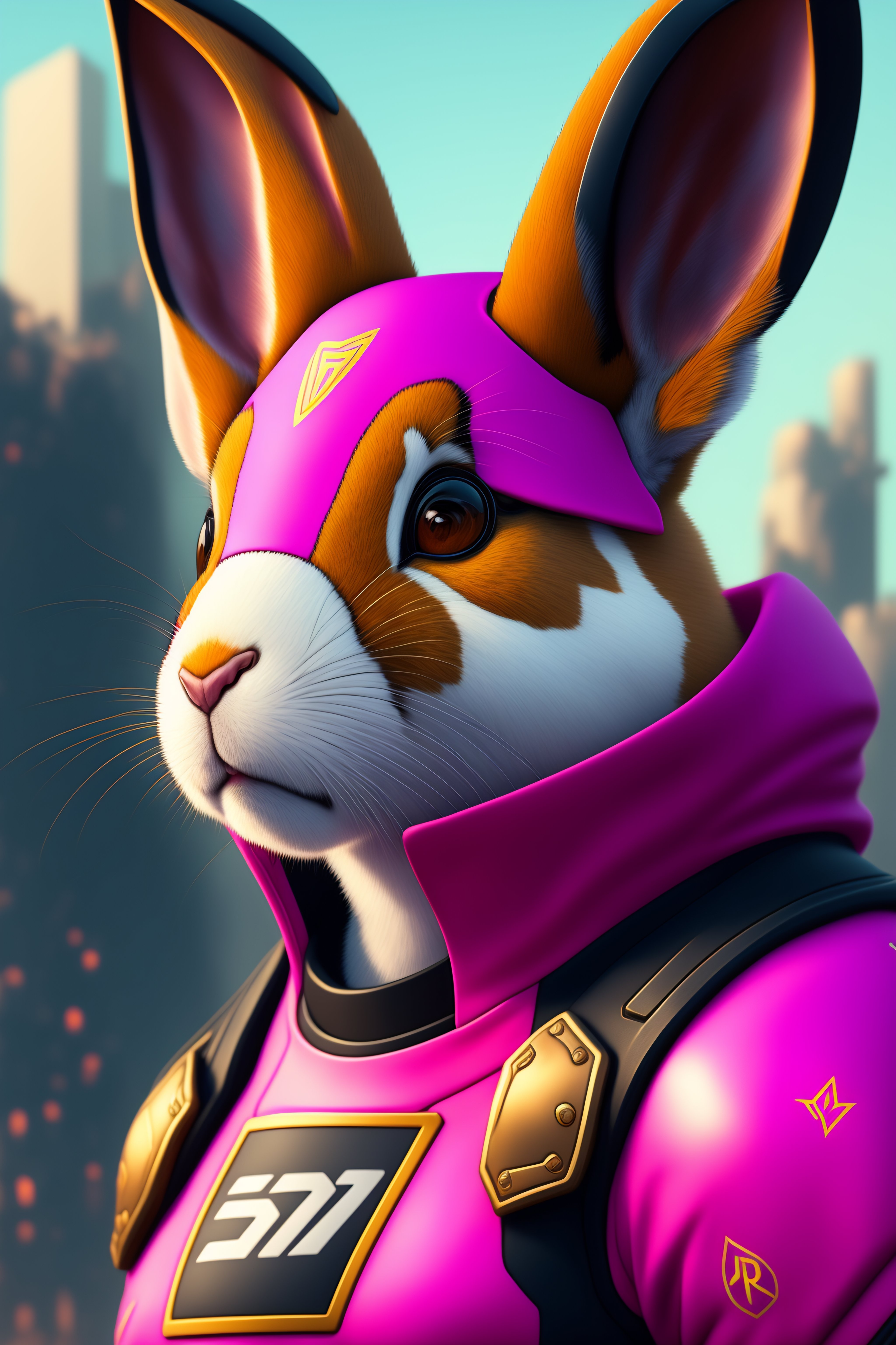Lexica - Cartoony, happy joe rogan portrait painting of a rabbit ...