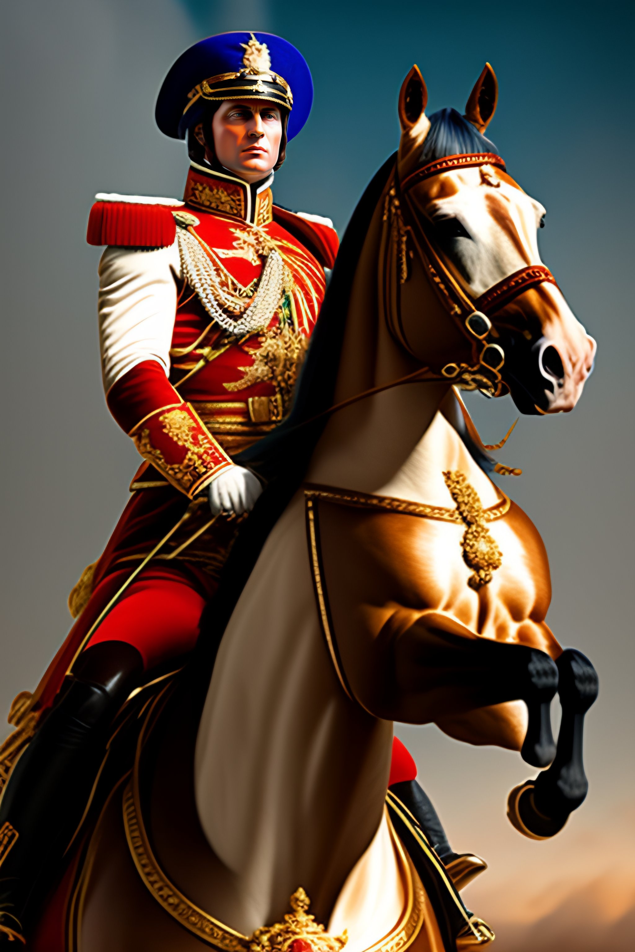 Lexica - Putin as napoleon, riding horse, highly detailed, smooth ...