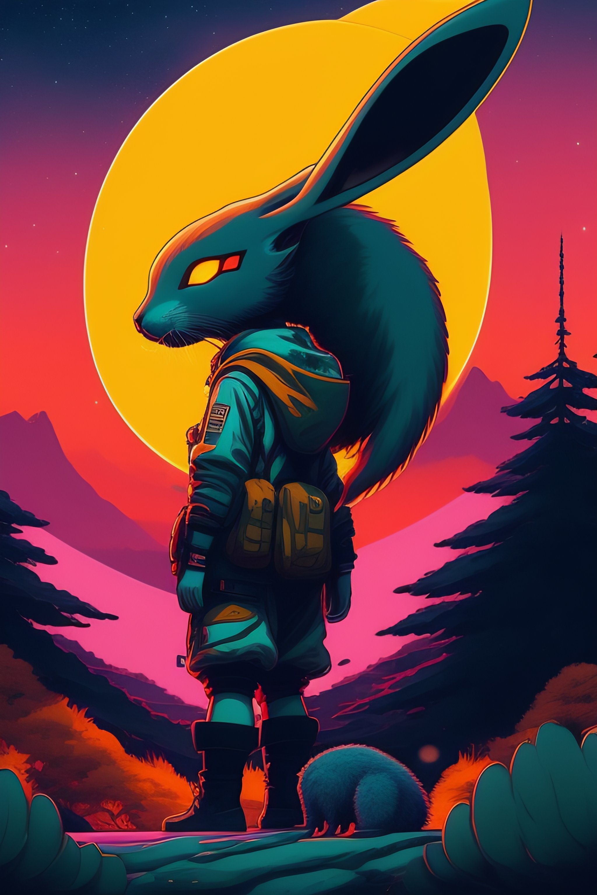 Lexica - Photo of fusion of a huge savage rabit monster with an alien ...
