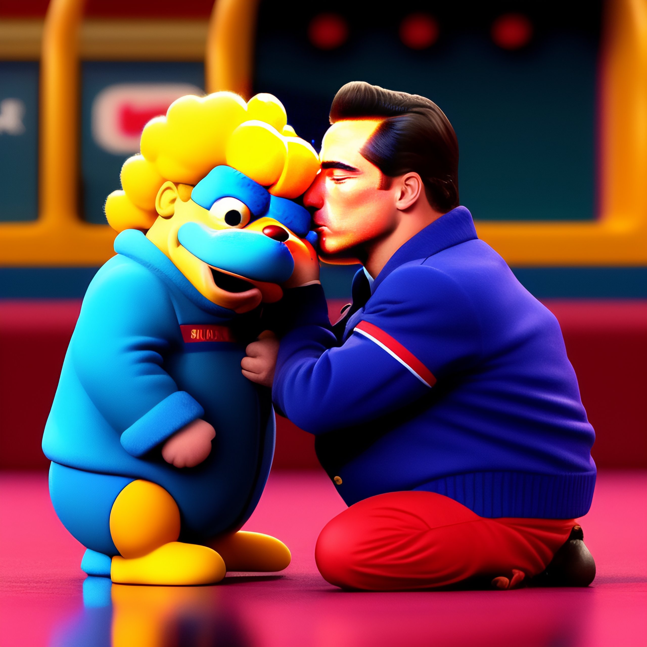 Lexica Bart and ernie kissing passionatly