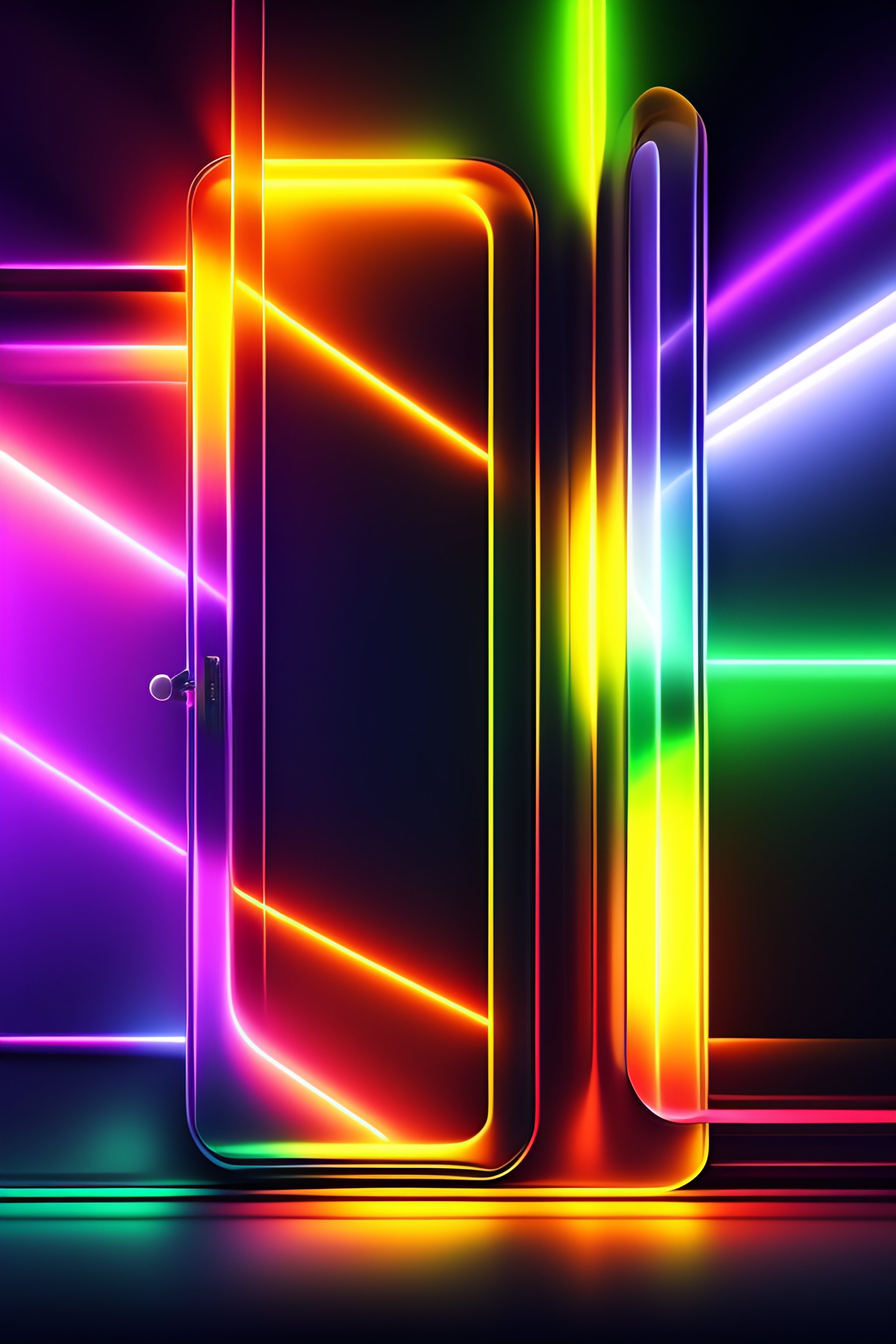 Lexica - Neon frame wallpaper