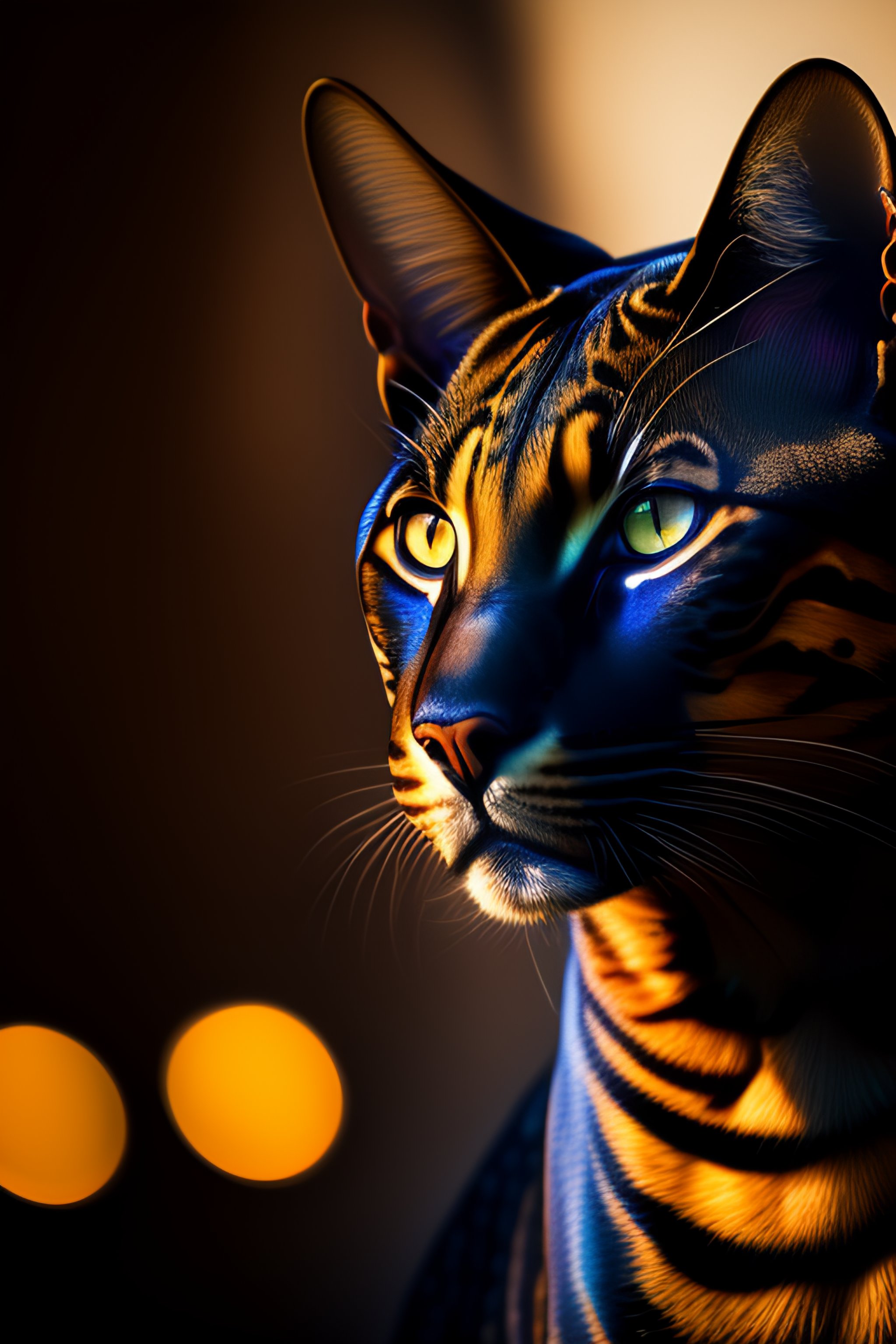 Lexica (((Bengal cat))), (((in image of black panther Olusio