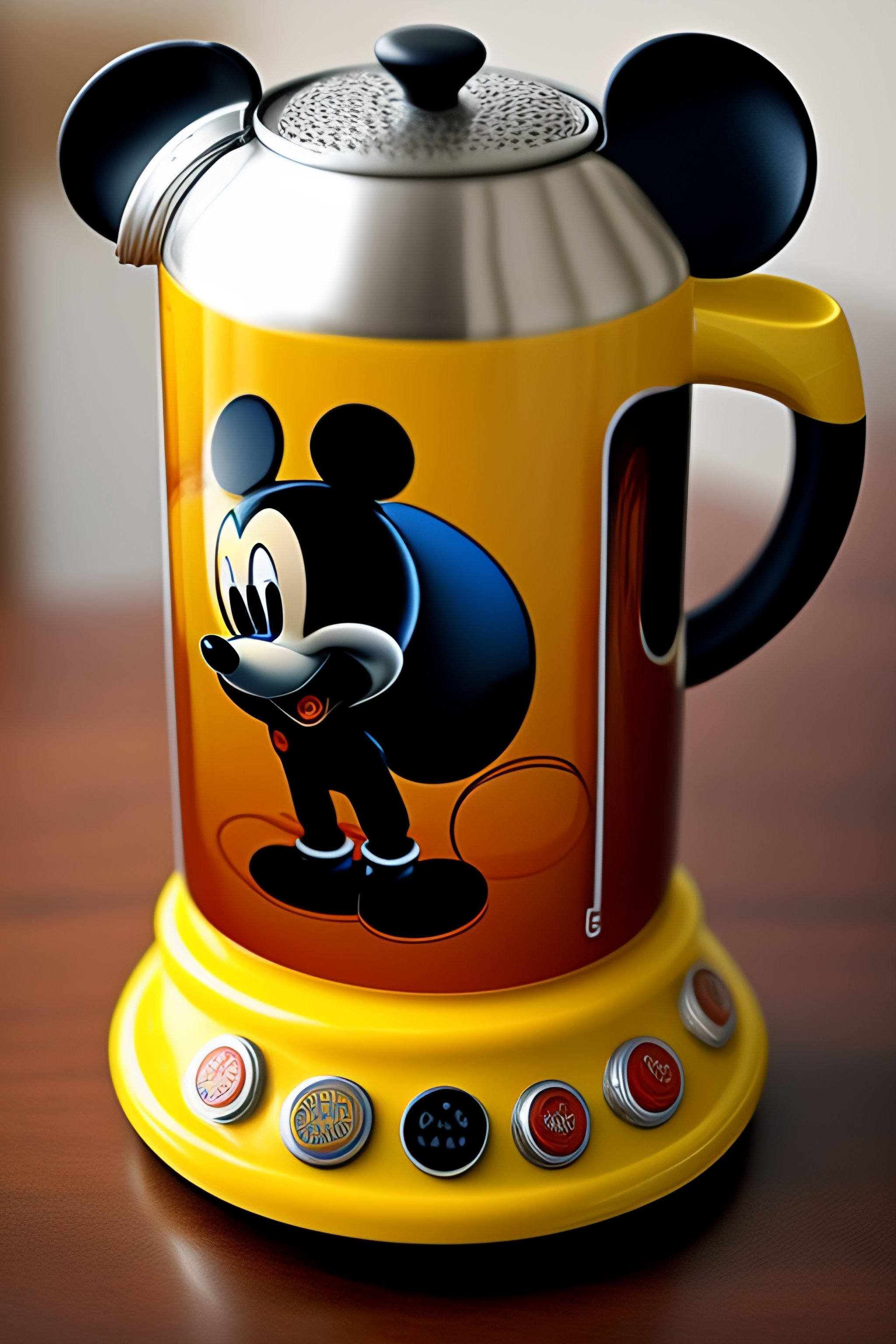 Lexica - A kettle with lots of buttons, an LCD screen, and a picture of ...