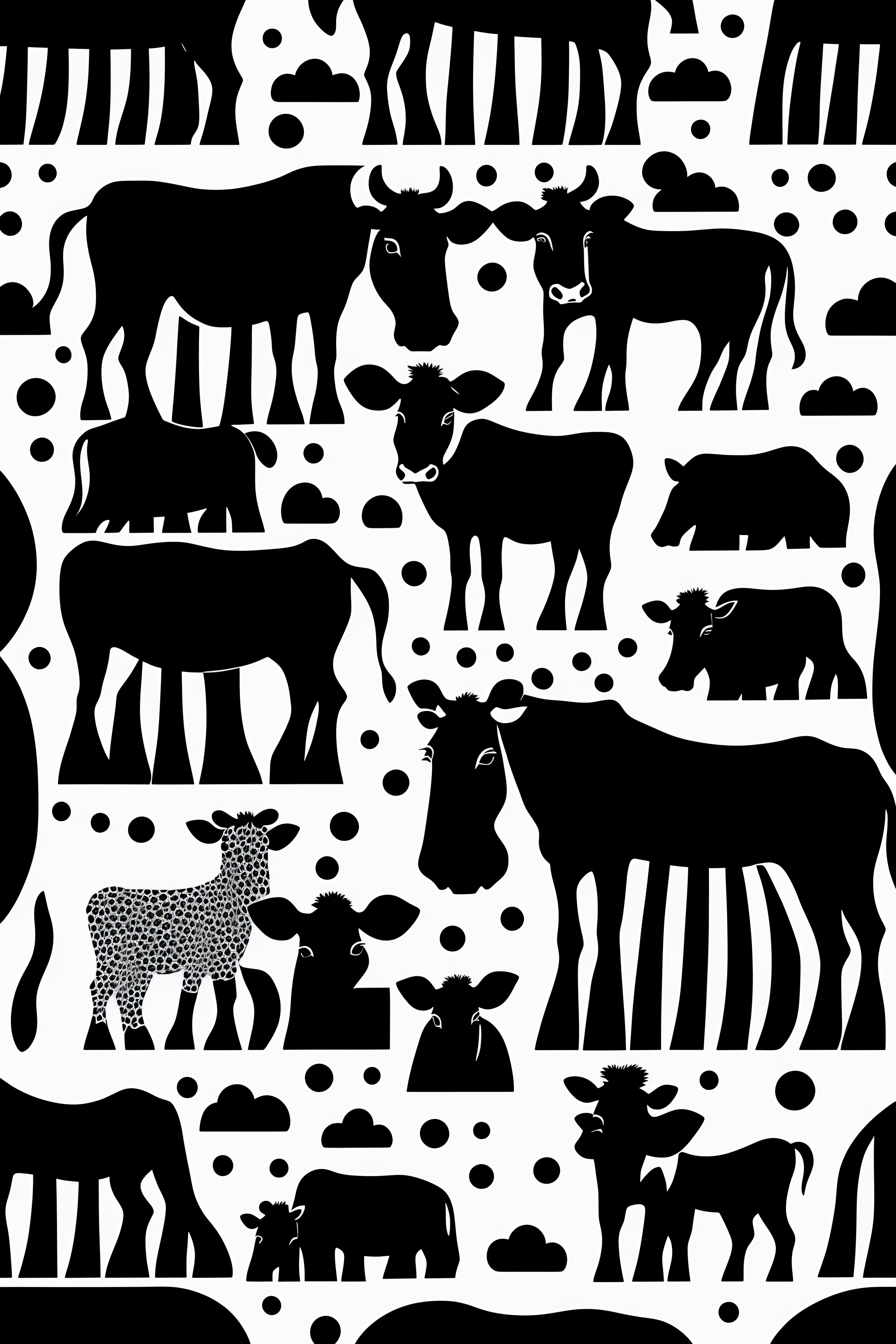 Lexica - Visual stimulation black and white patterns for babies cows