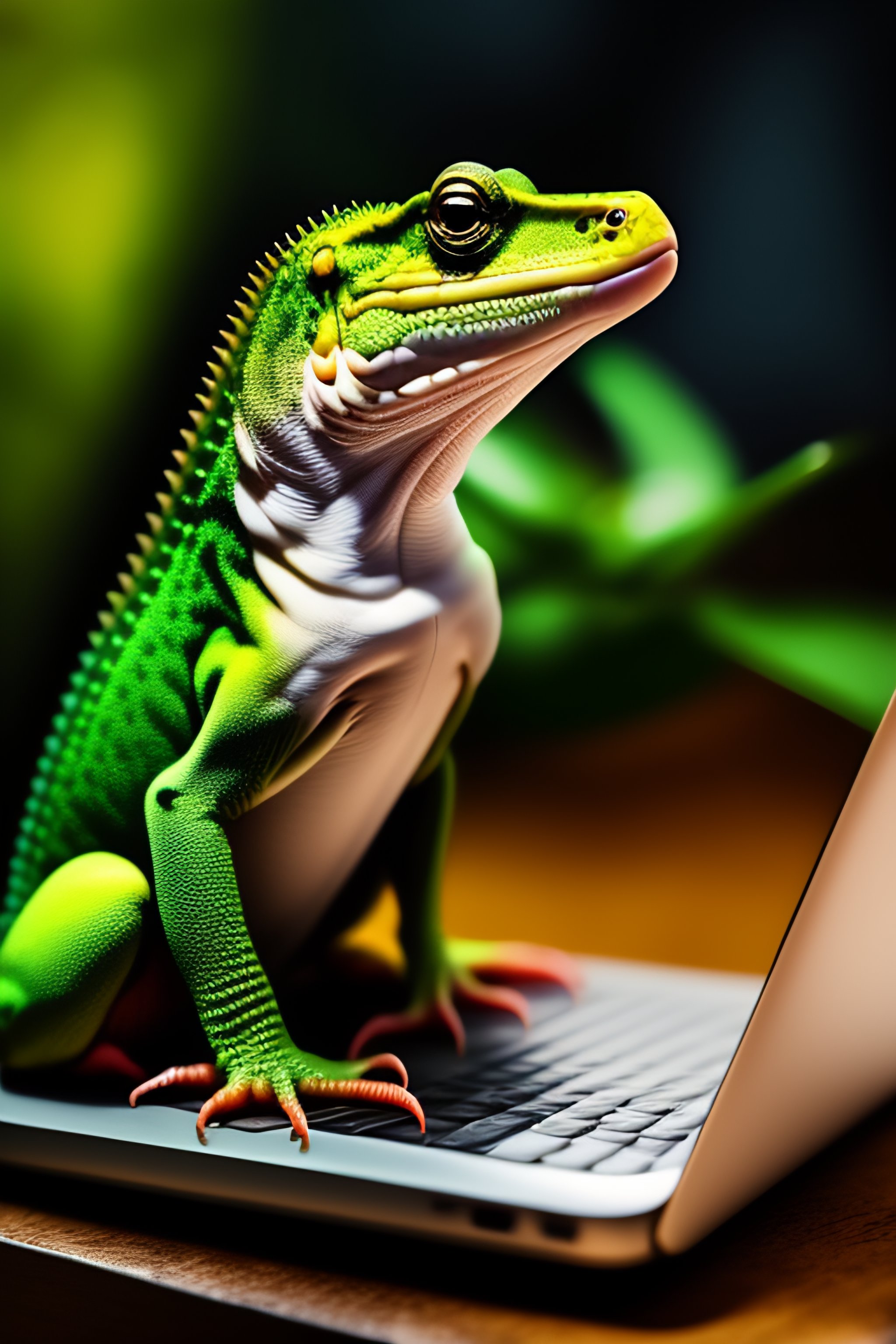 Lexica - Lizzard with laptop