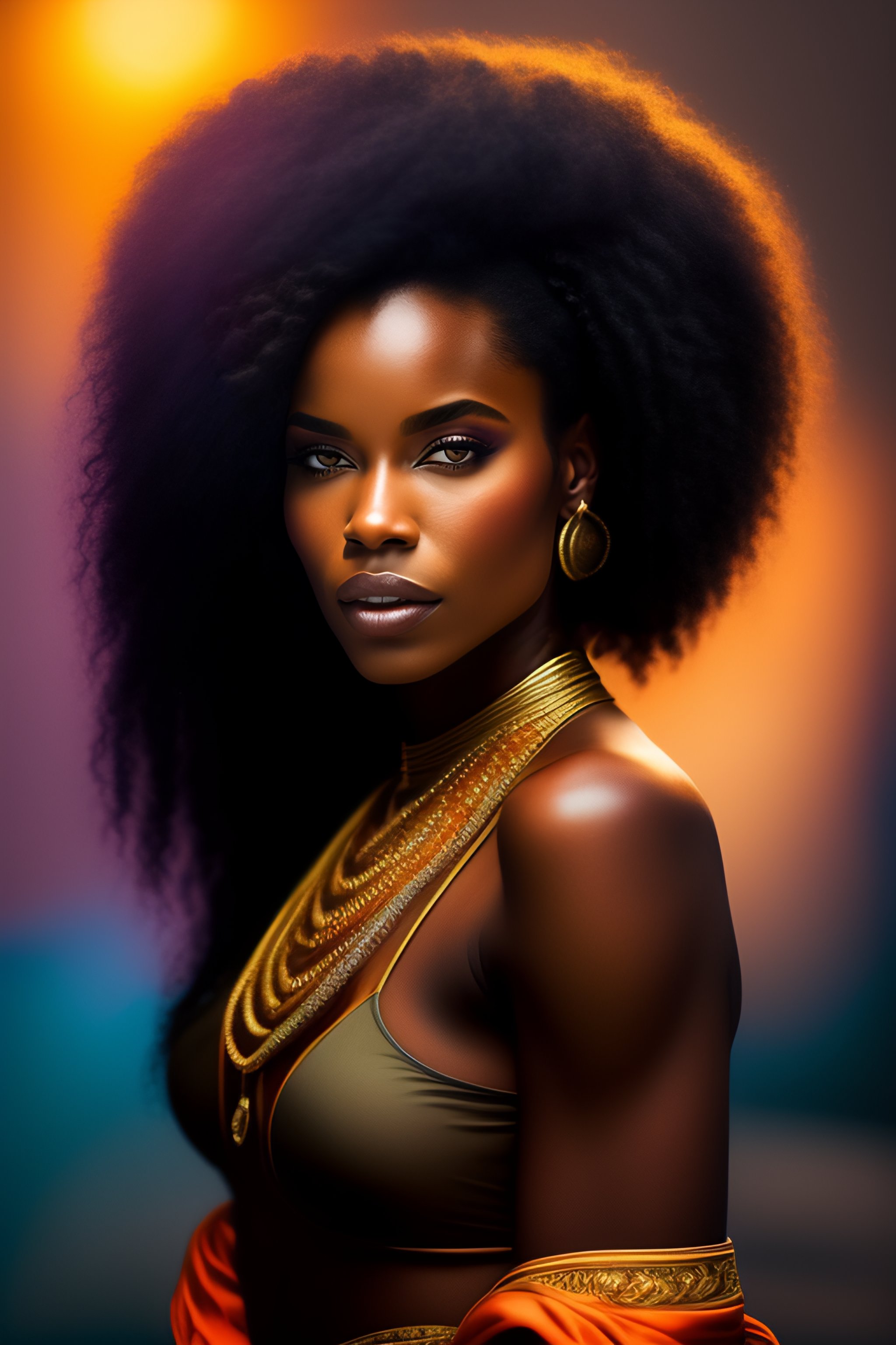 Lexica - Image of a black goddess women