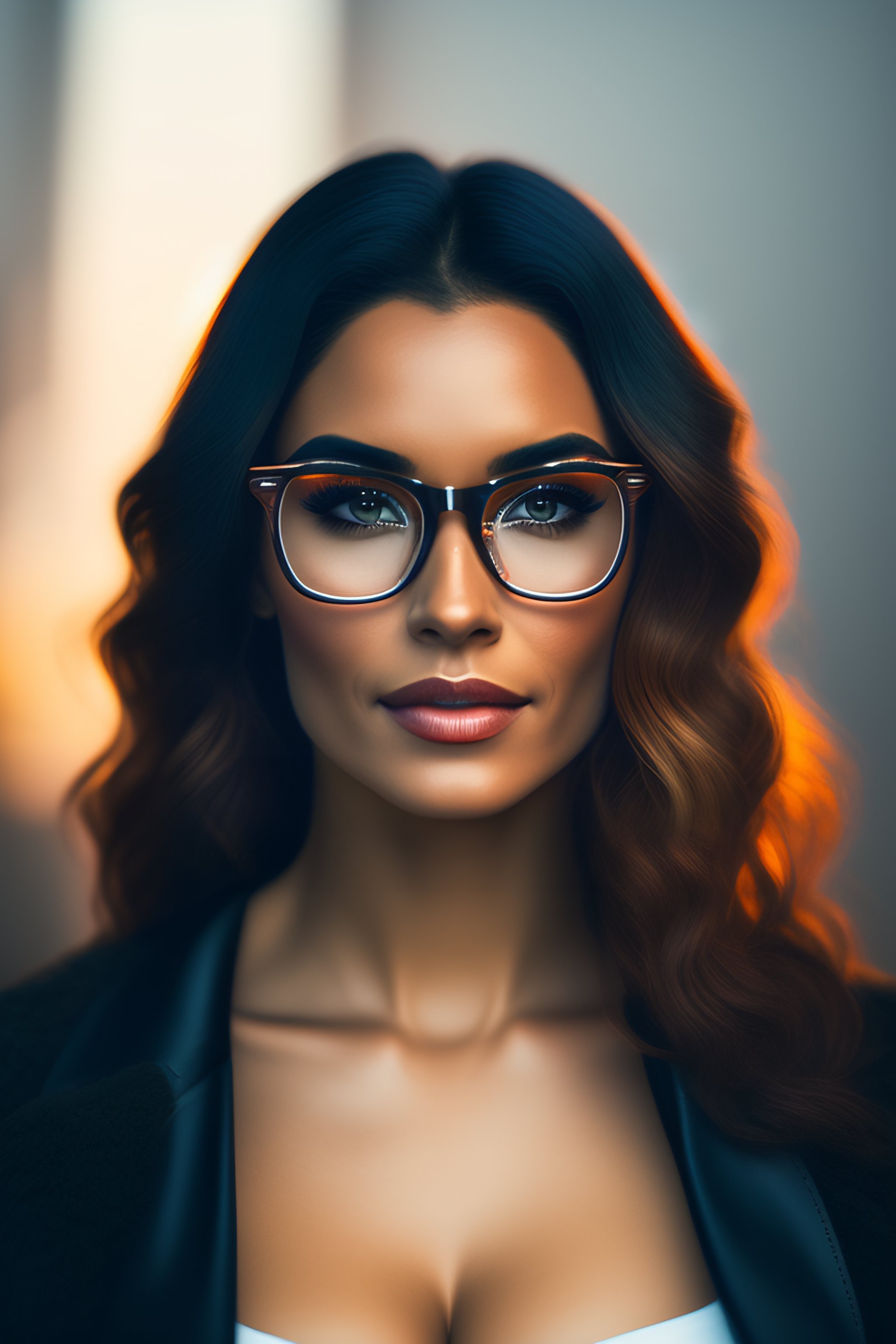 Lexica - Woman with translucent eyeglass frames