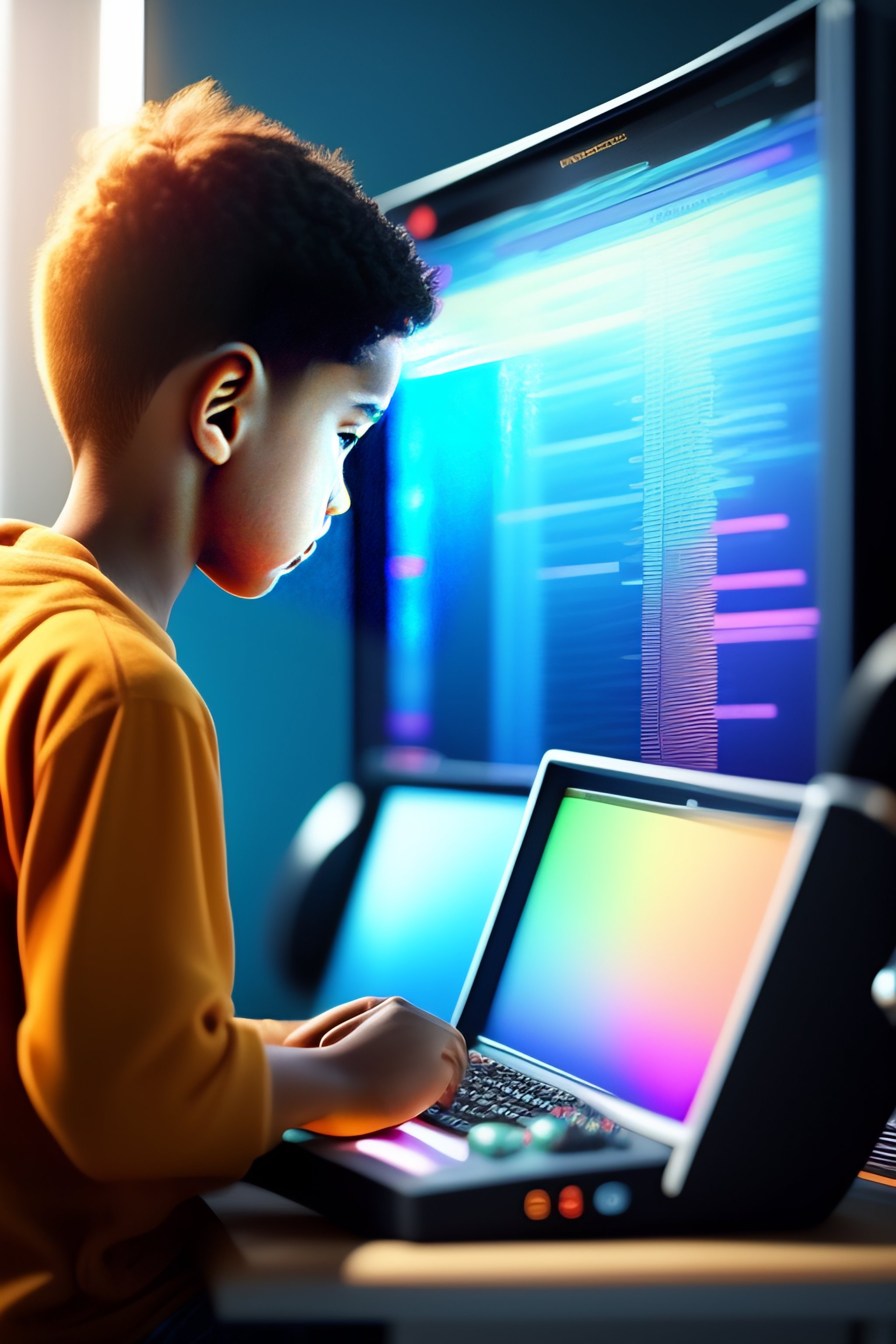 Lexica - Boy coding
