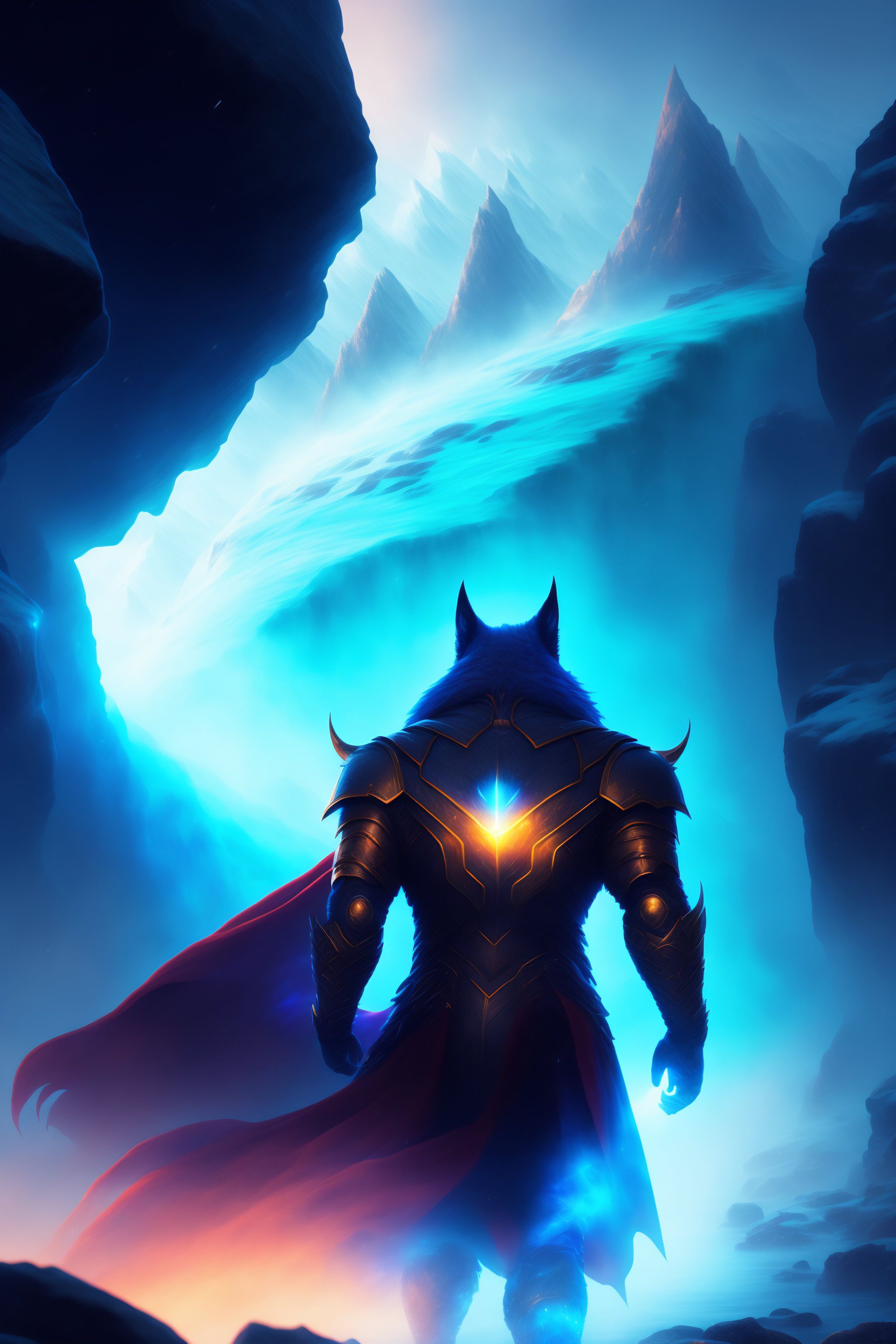 Lexica - An anthropomorphic warewolf wearing asgardian clothes walking ...