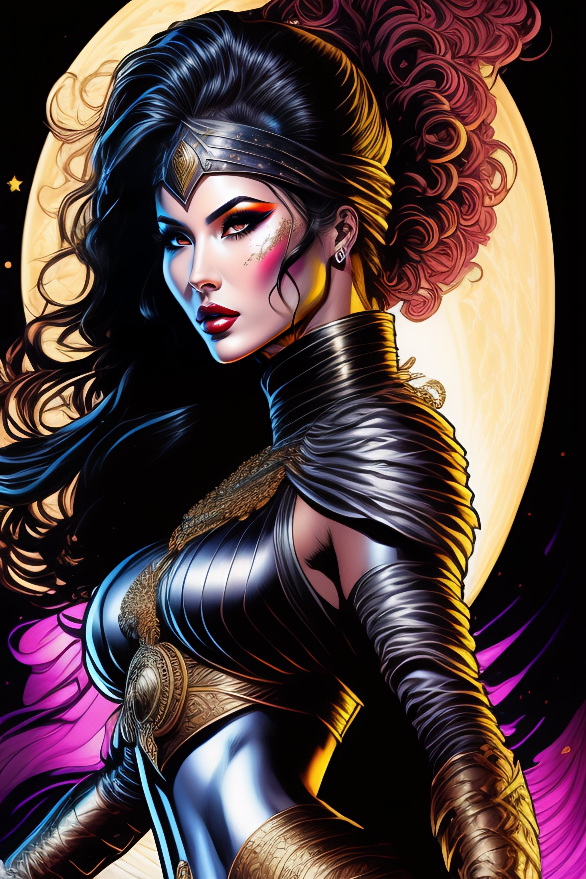 Lexica - Beauty woman warriors comic art, Comic book cover art ...
