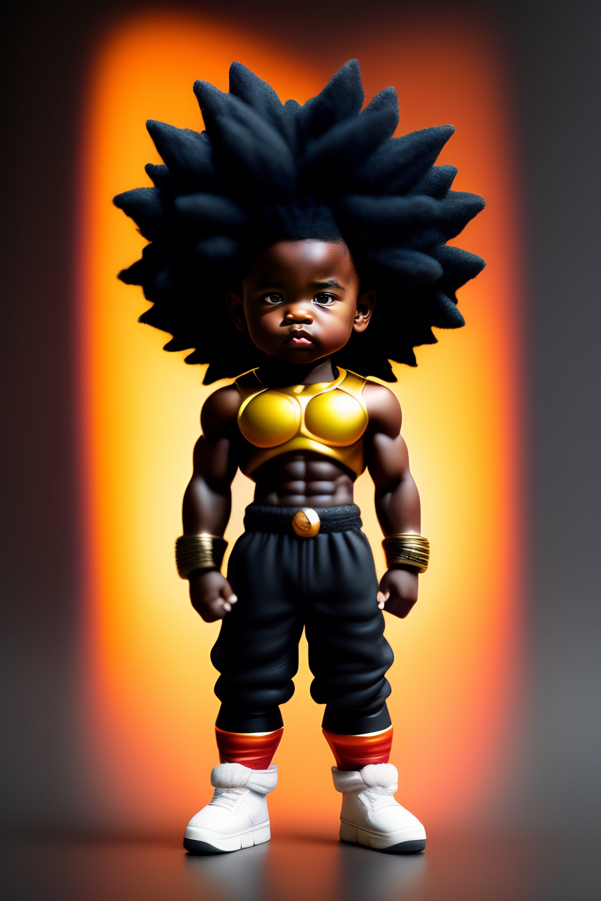 super saiyan black kid