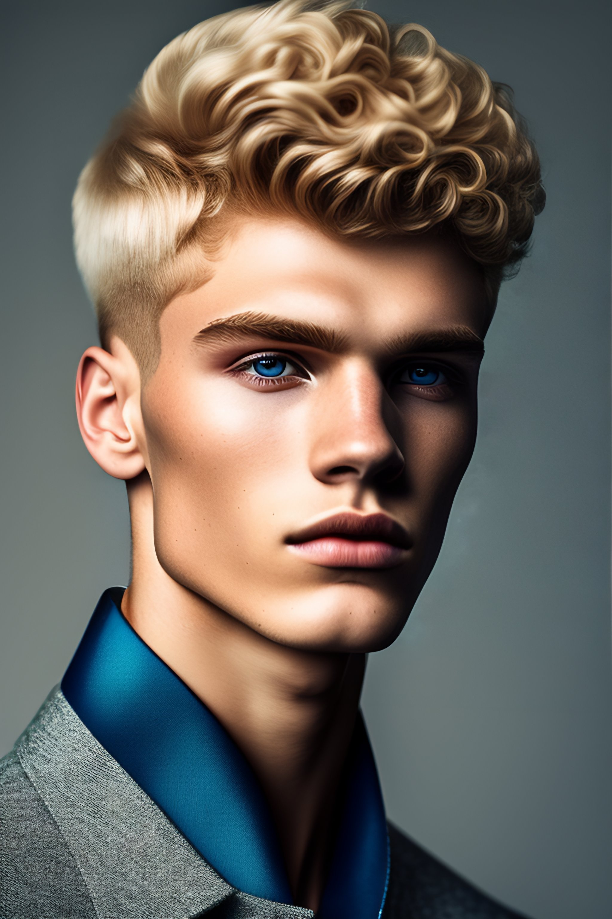 Lexica Portrait Of A 18 Year Old Blonde Russian Man His Blonde Short 