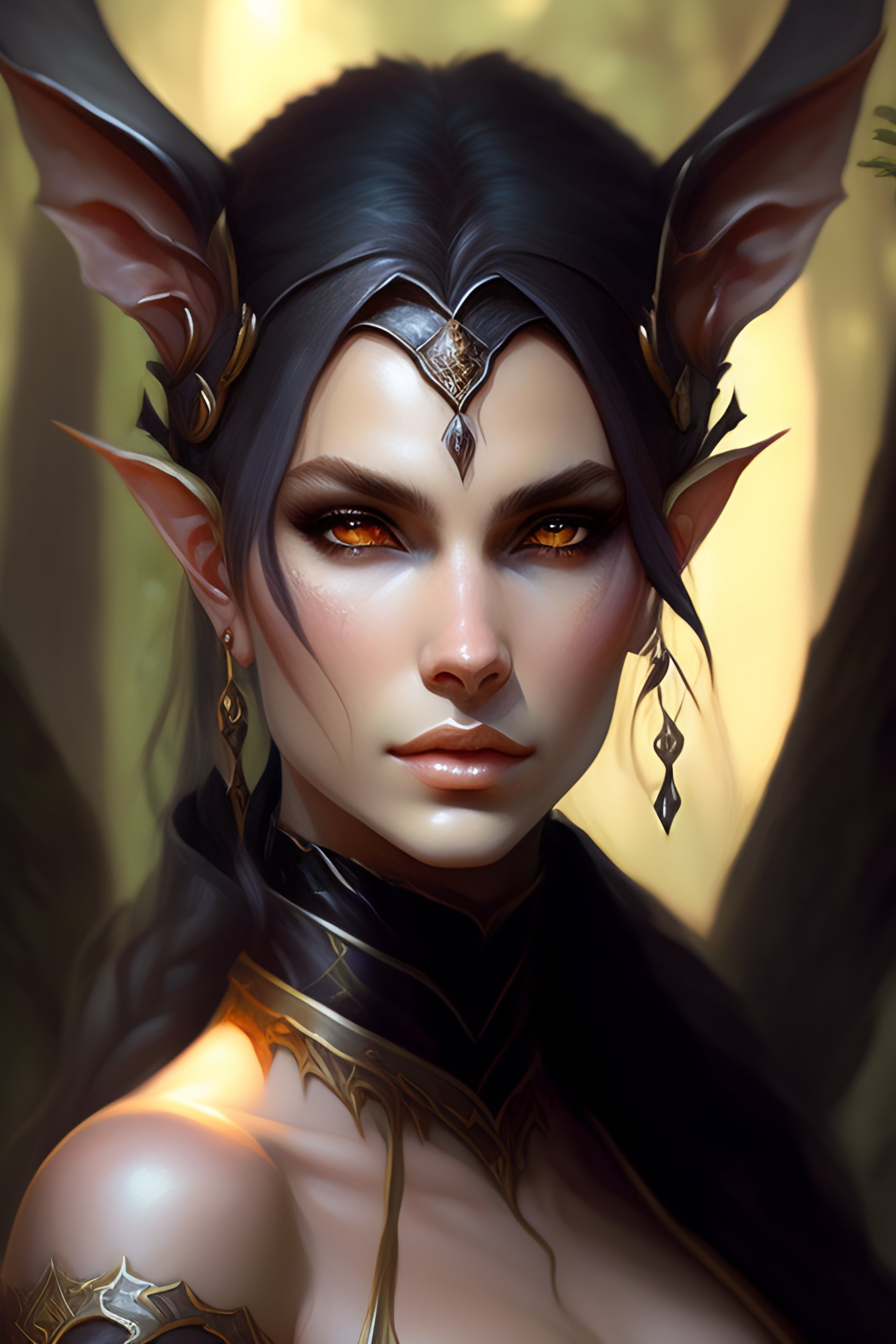 Lexica - Dungeons and dragons forest elf chieric character closeup ...