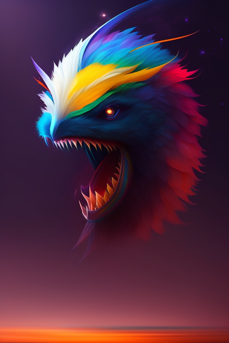 Lexica - Abstract monster, made in paint