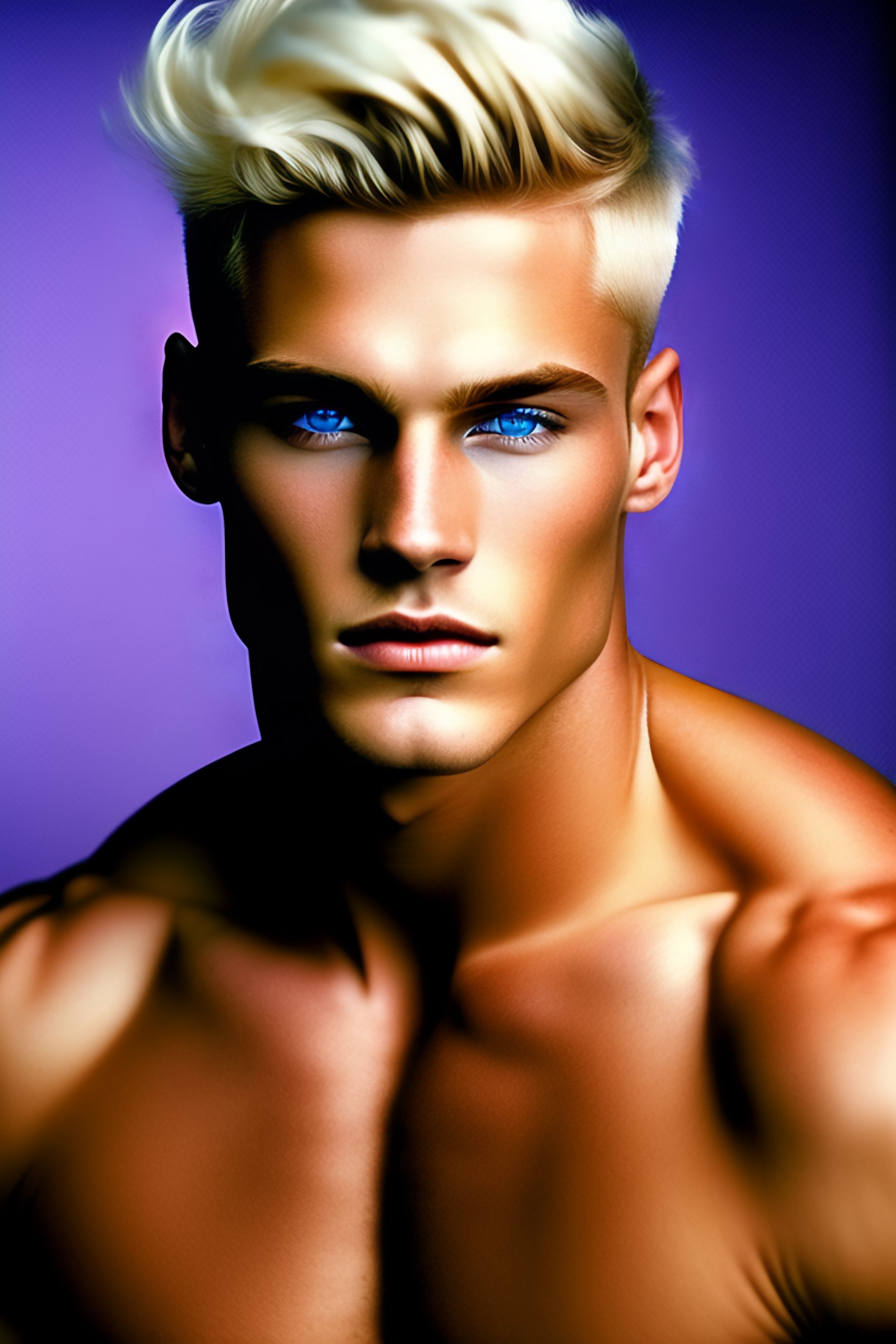 Lexica Two Handsome Gay Young Men No Facial Hair Blonde Hair Blue 