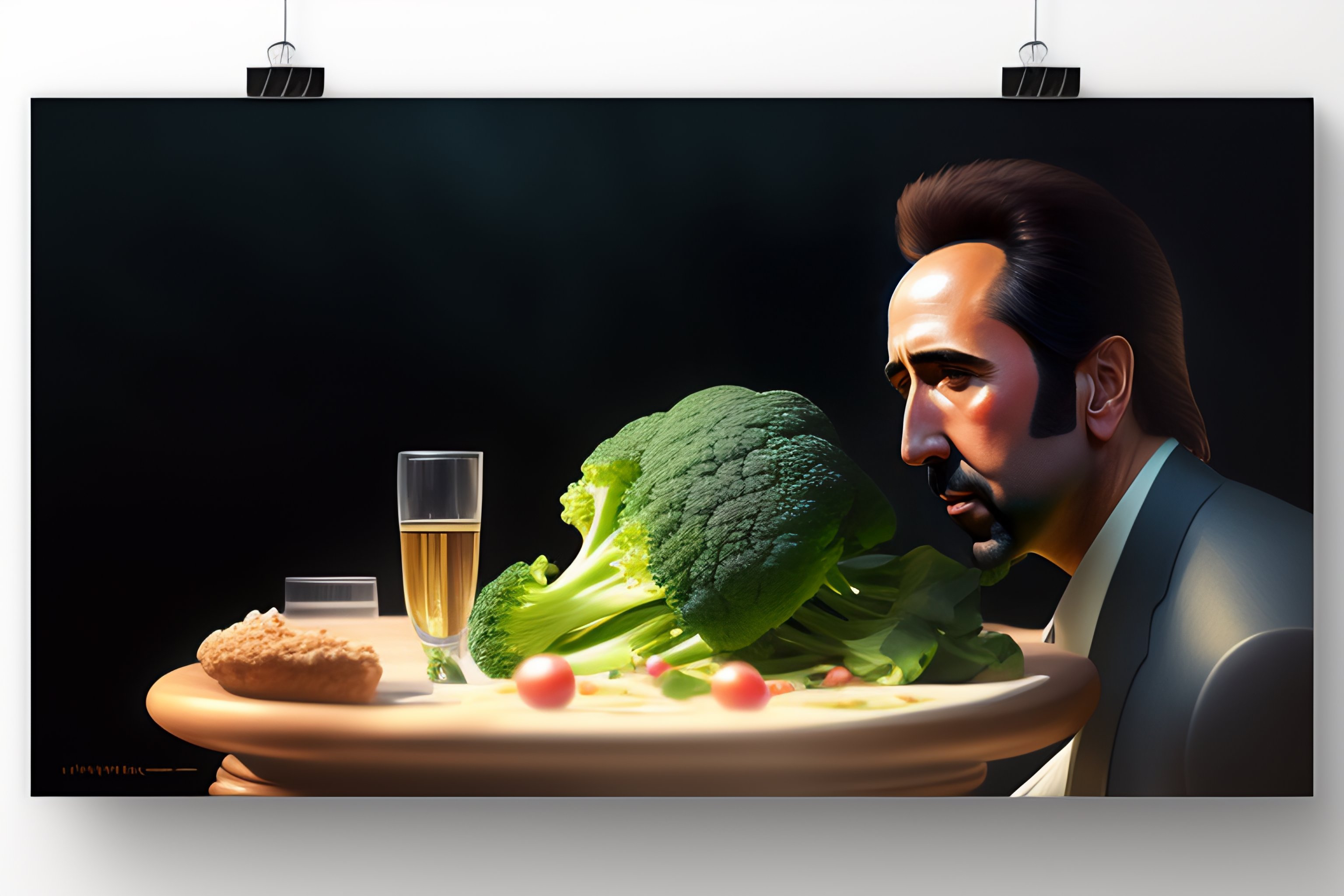 Lexica - Nicolas cage eating broccoli, expert high detail concept art ...