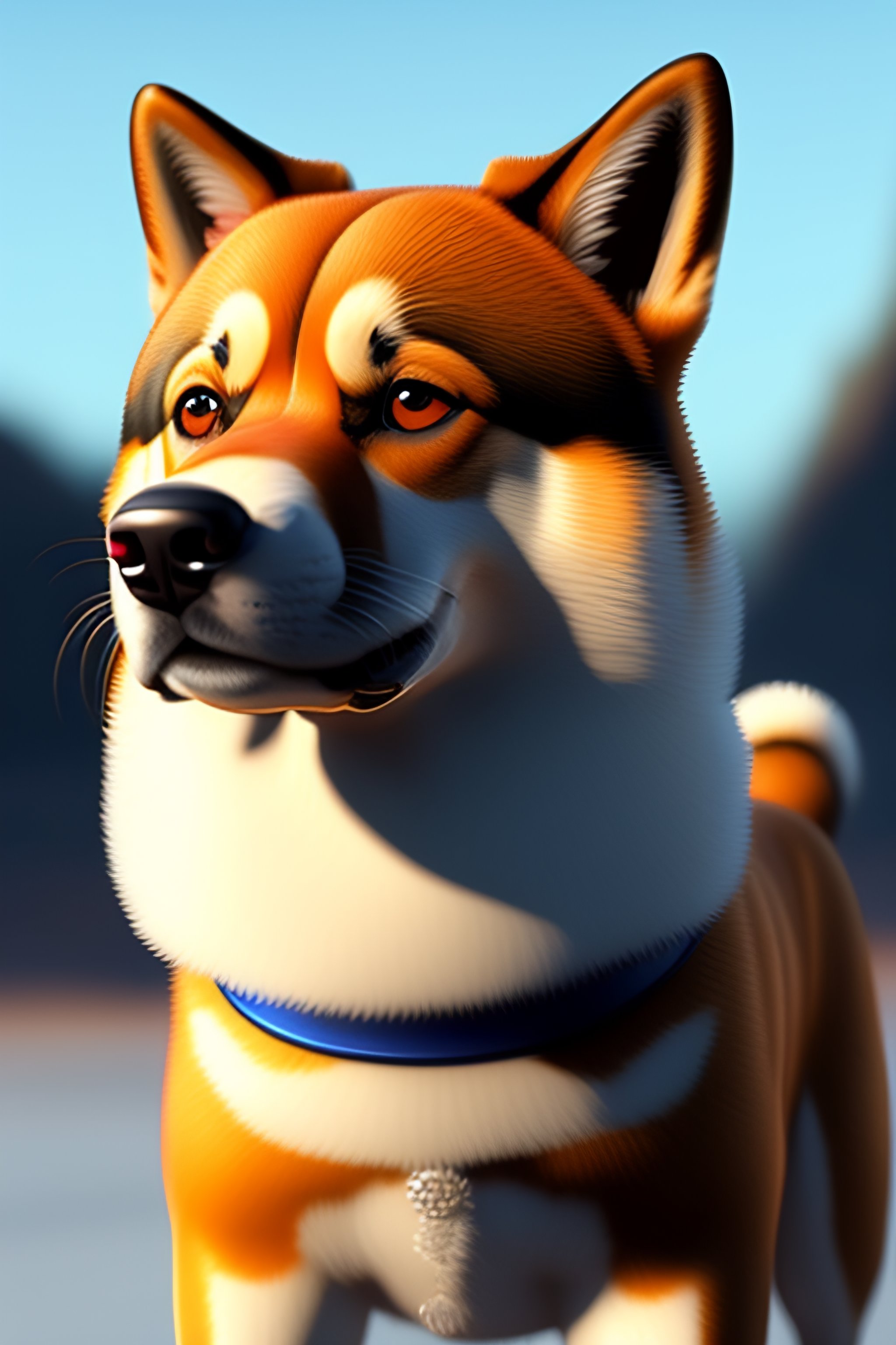 Lexica - Dog shiba inu Pixar style