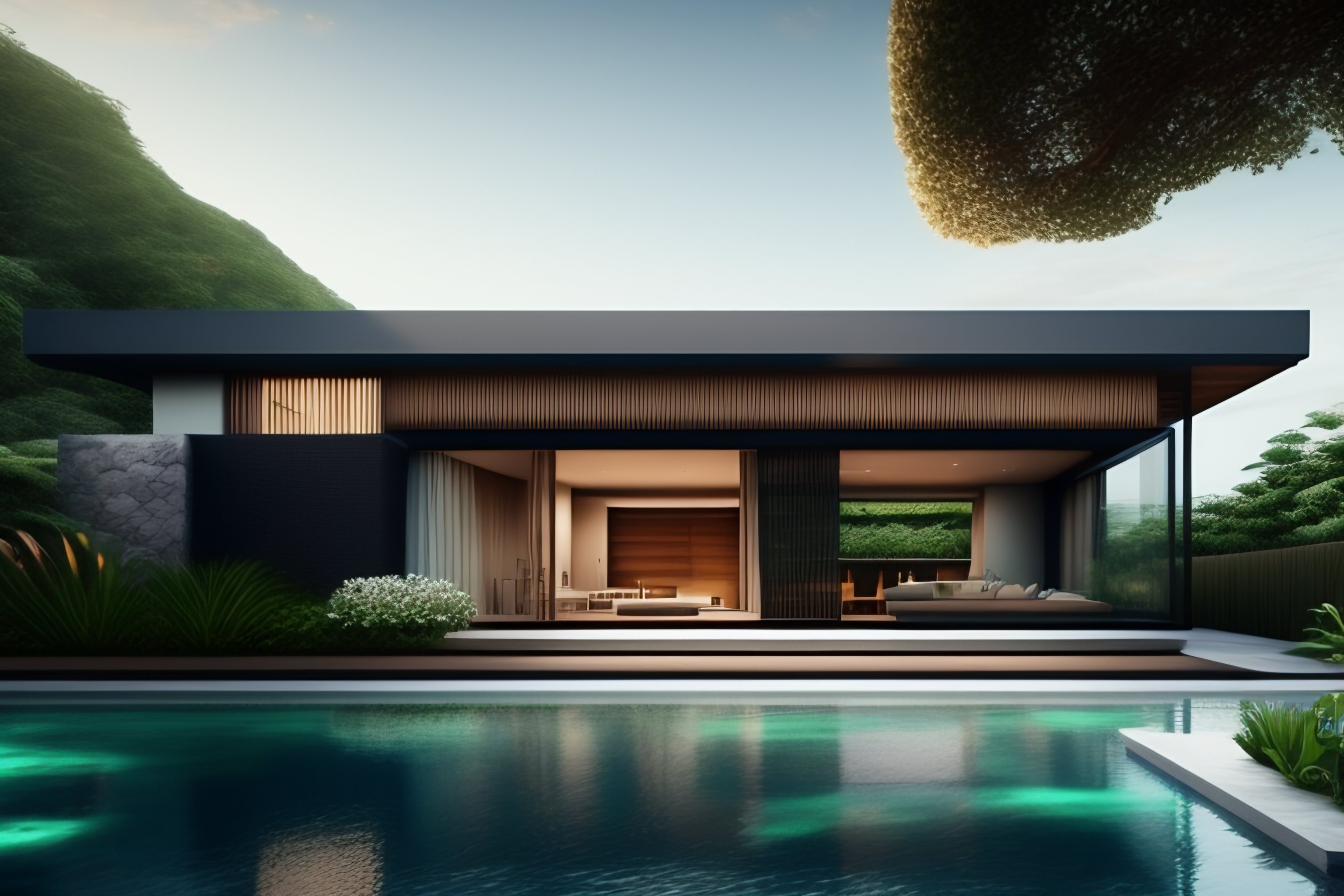 Lexica - Design a modern house with seaview in balinese style and stone ...